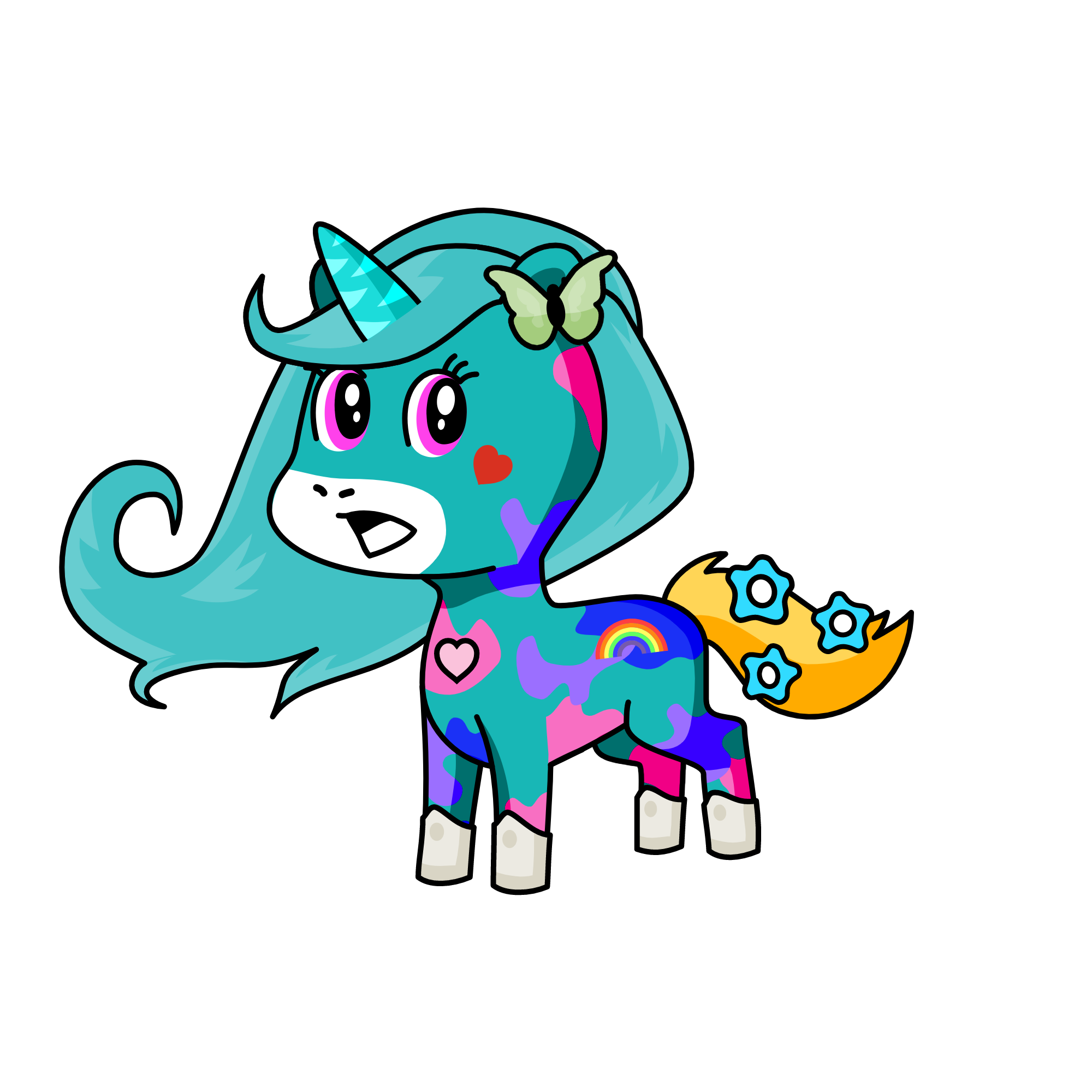 butterfly, the unicorn