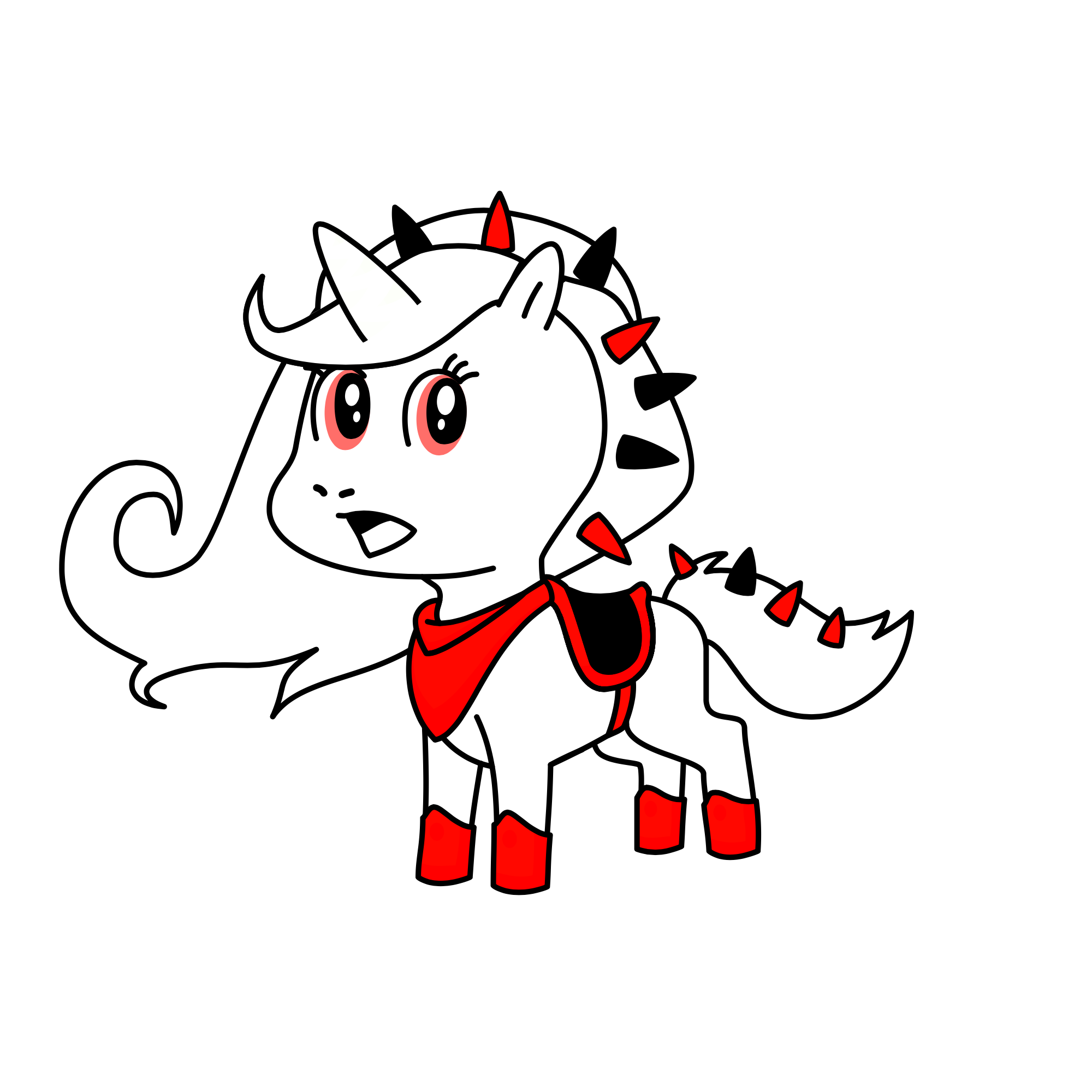 albino uni , the unicorn