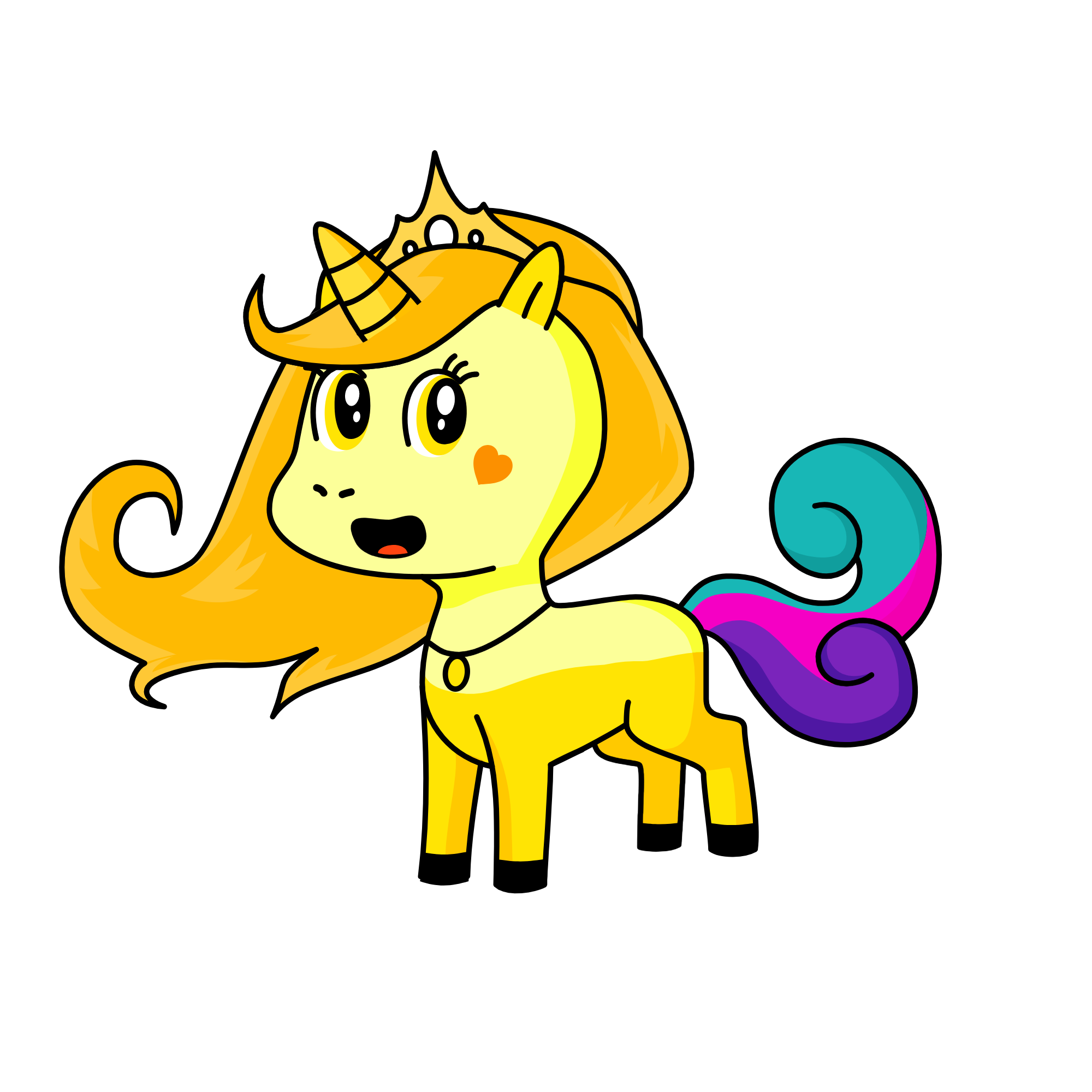 Goldy, the unicorn