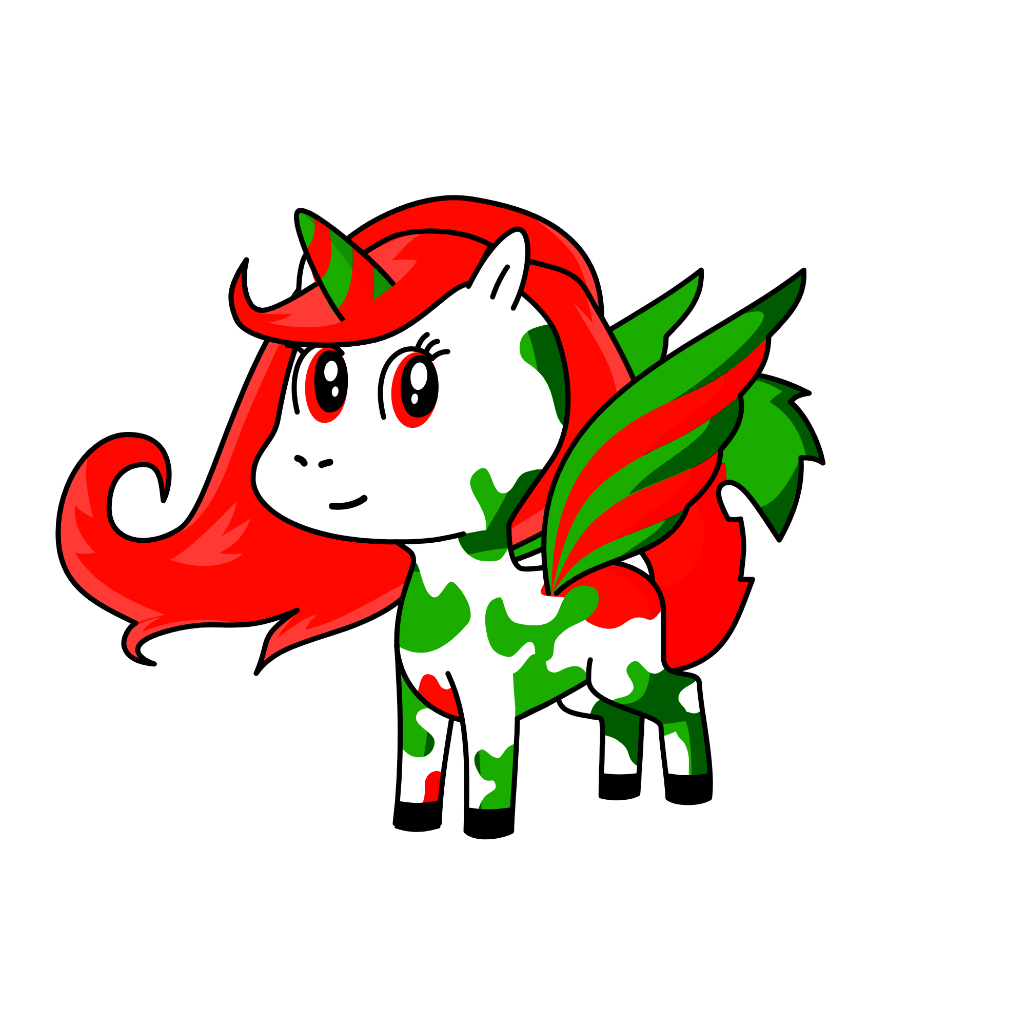 Christmas, the unicorn