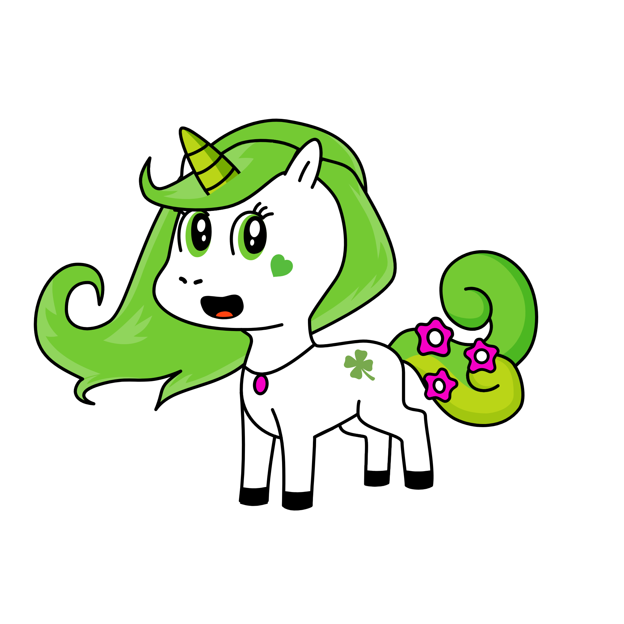 roses, the unicorn