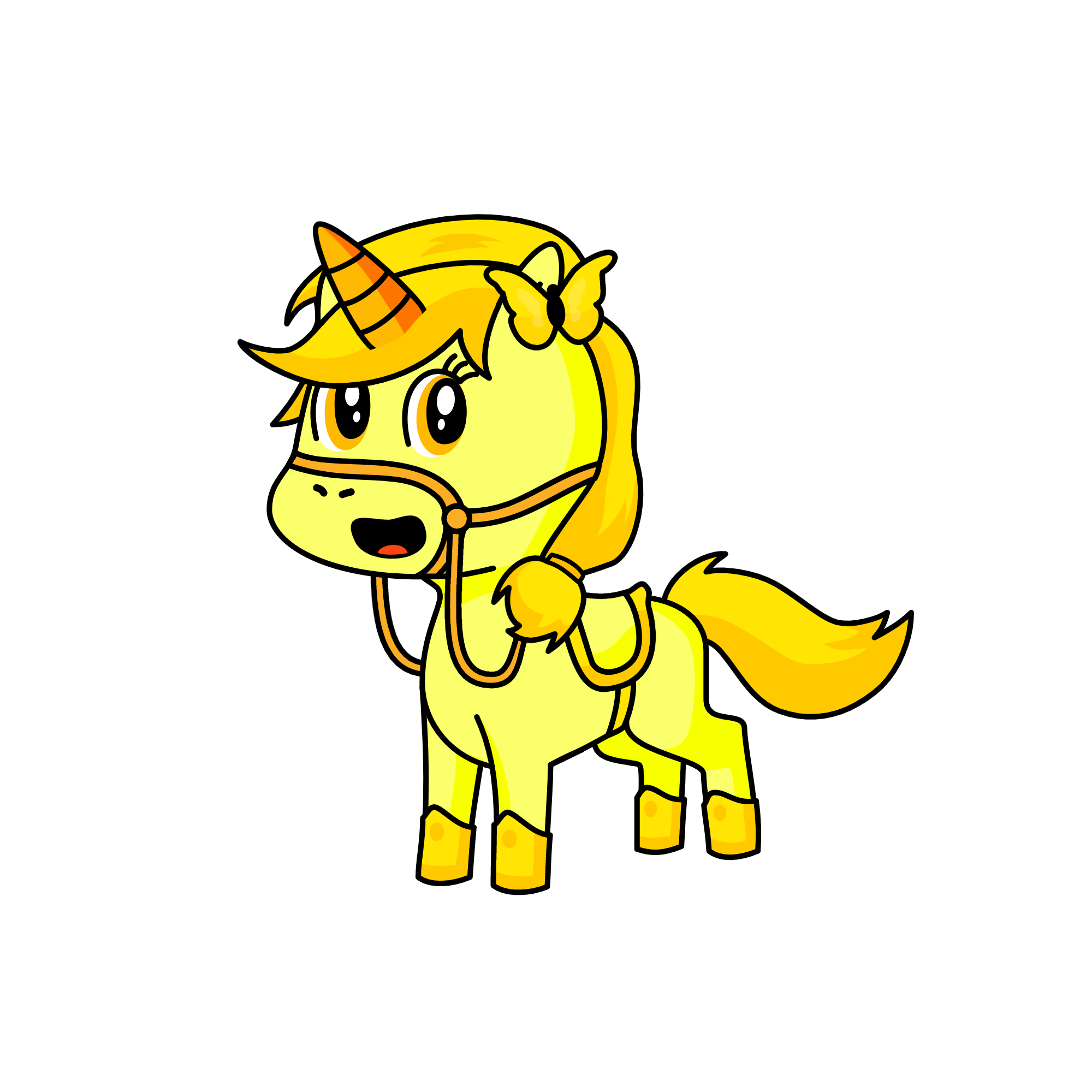 yellow, the unicorn