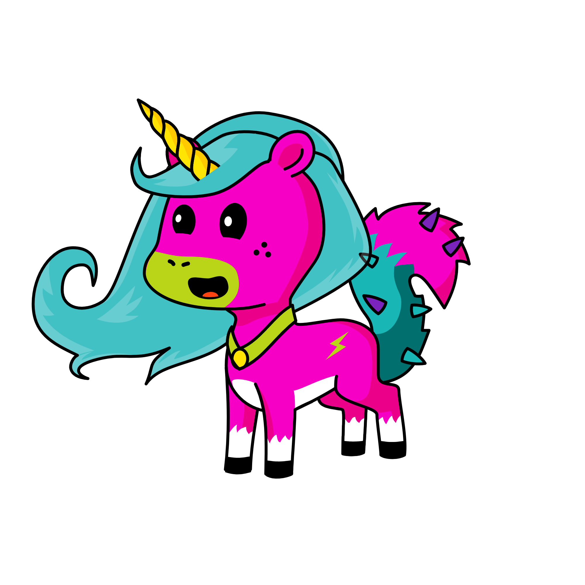 SUB TO YIPPY DIPS, the unicorn