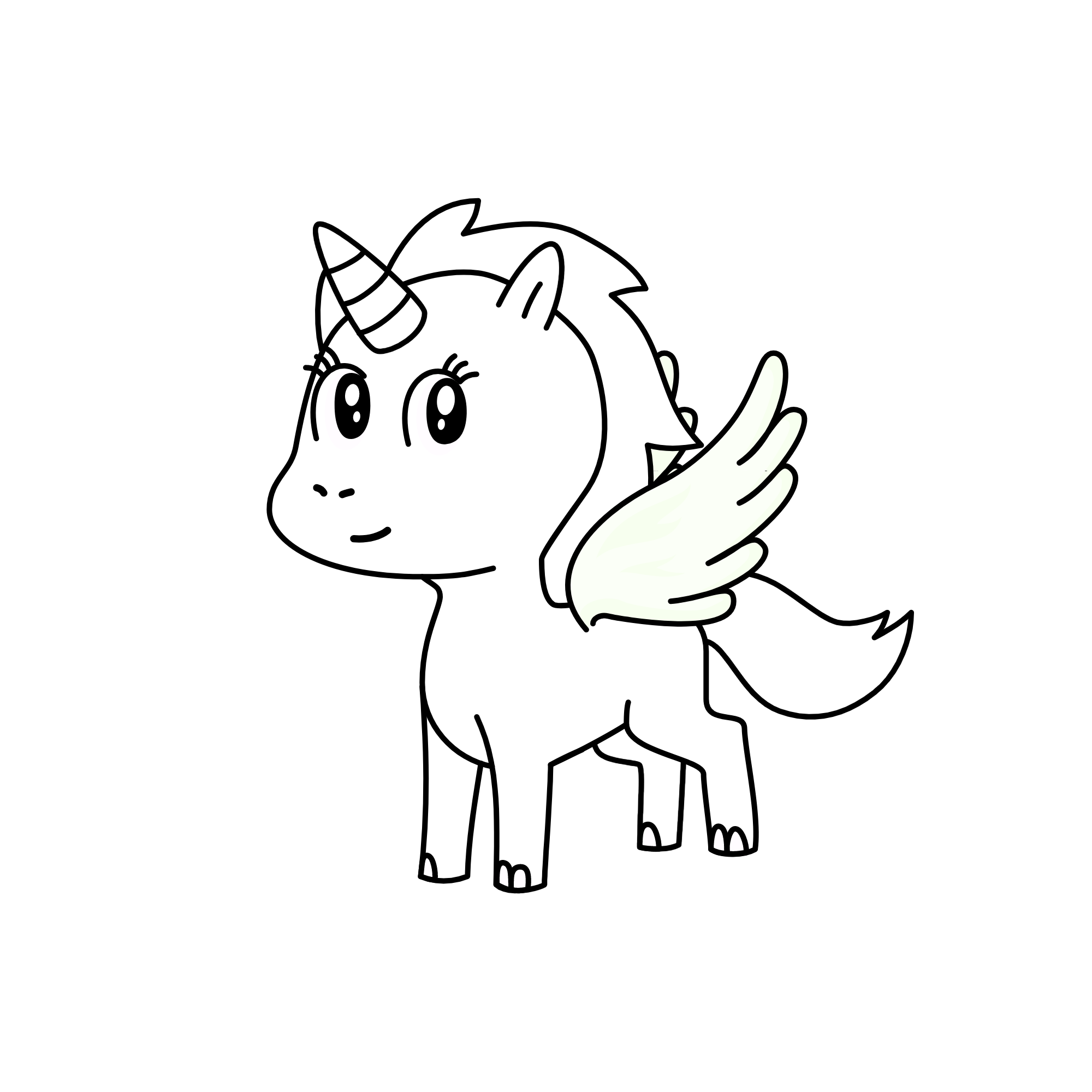 white, the unicorn