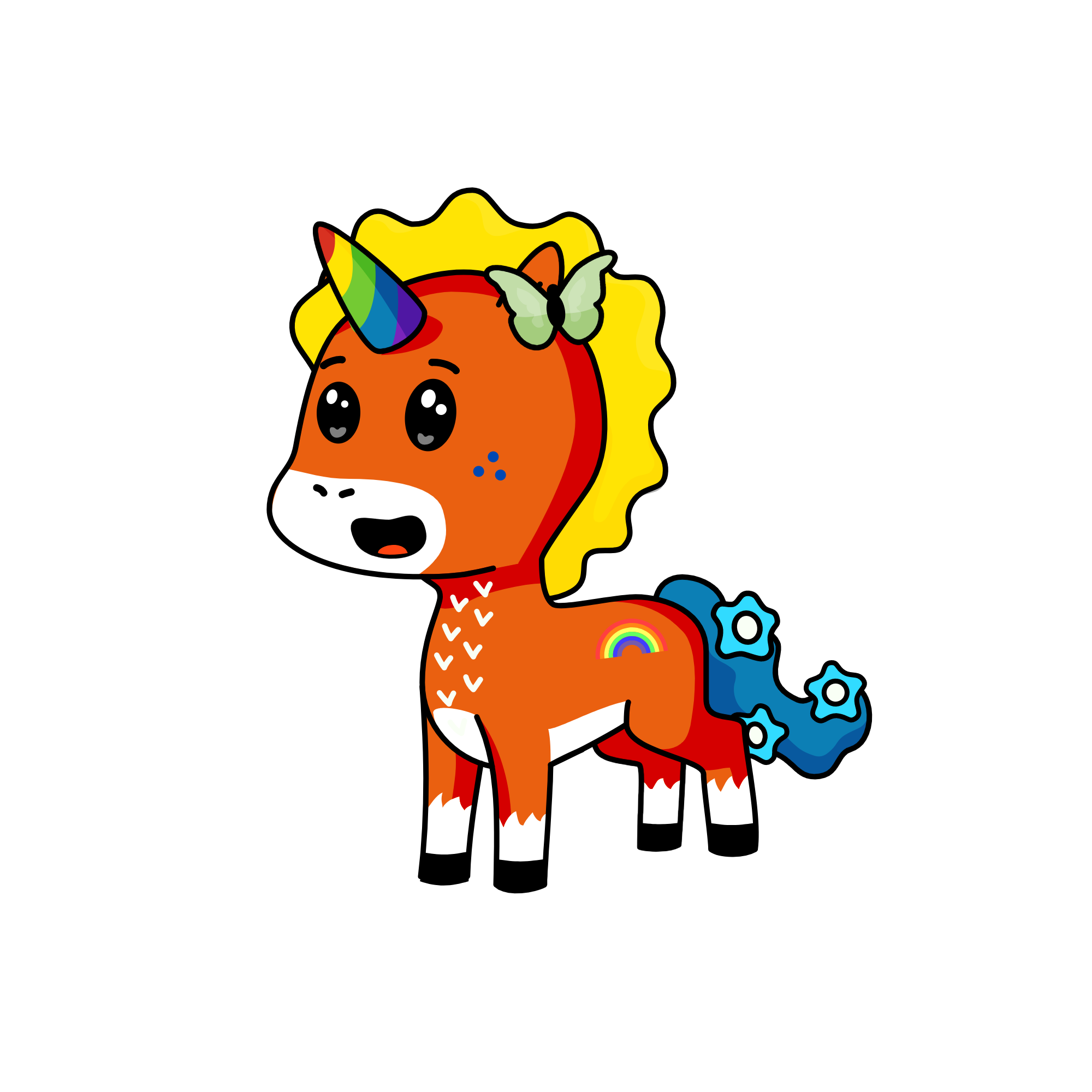 Smiley, the unicorn