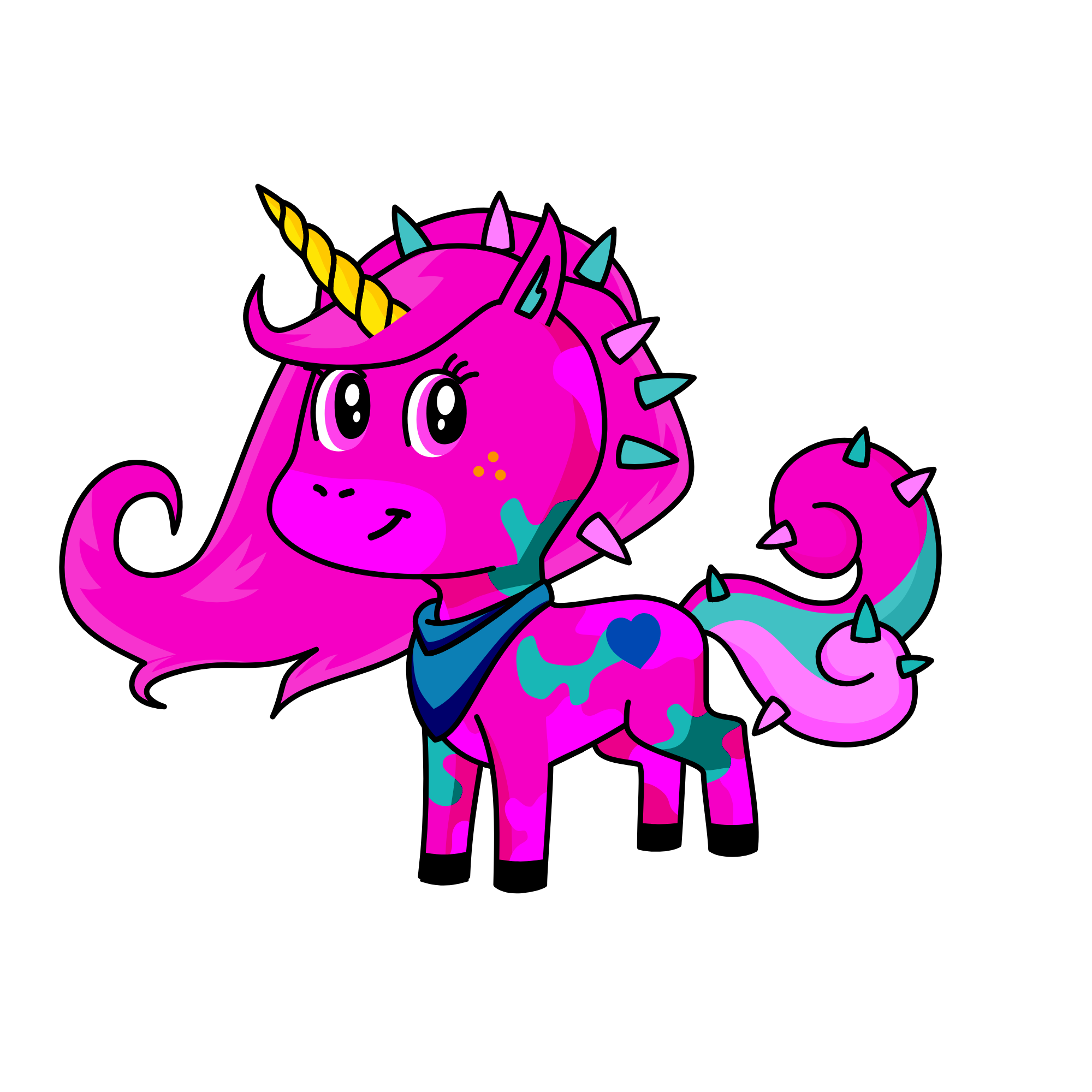 Li'l pink pony, the unicorn