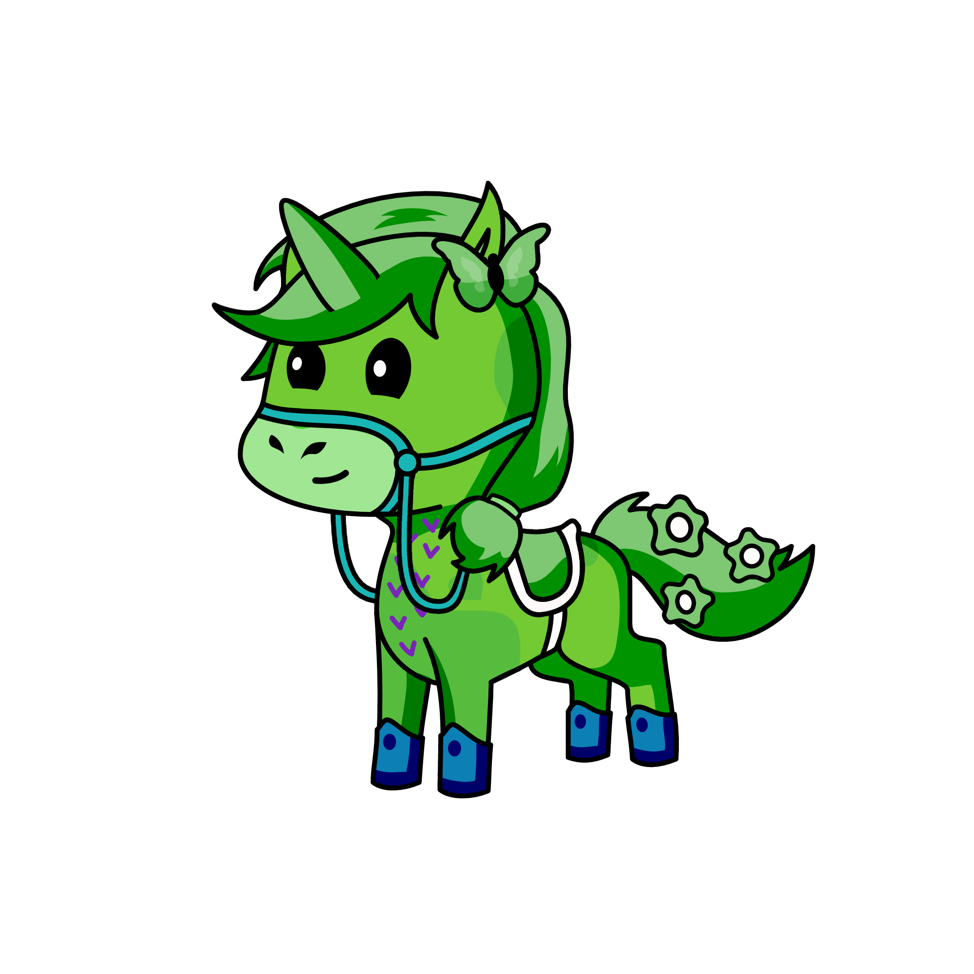 Greeny, the unicorn