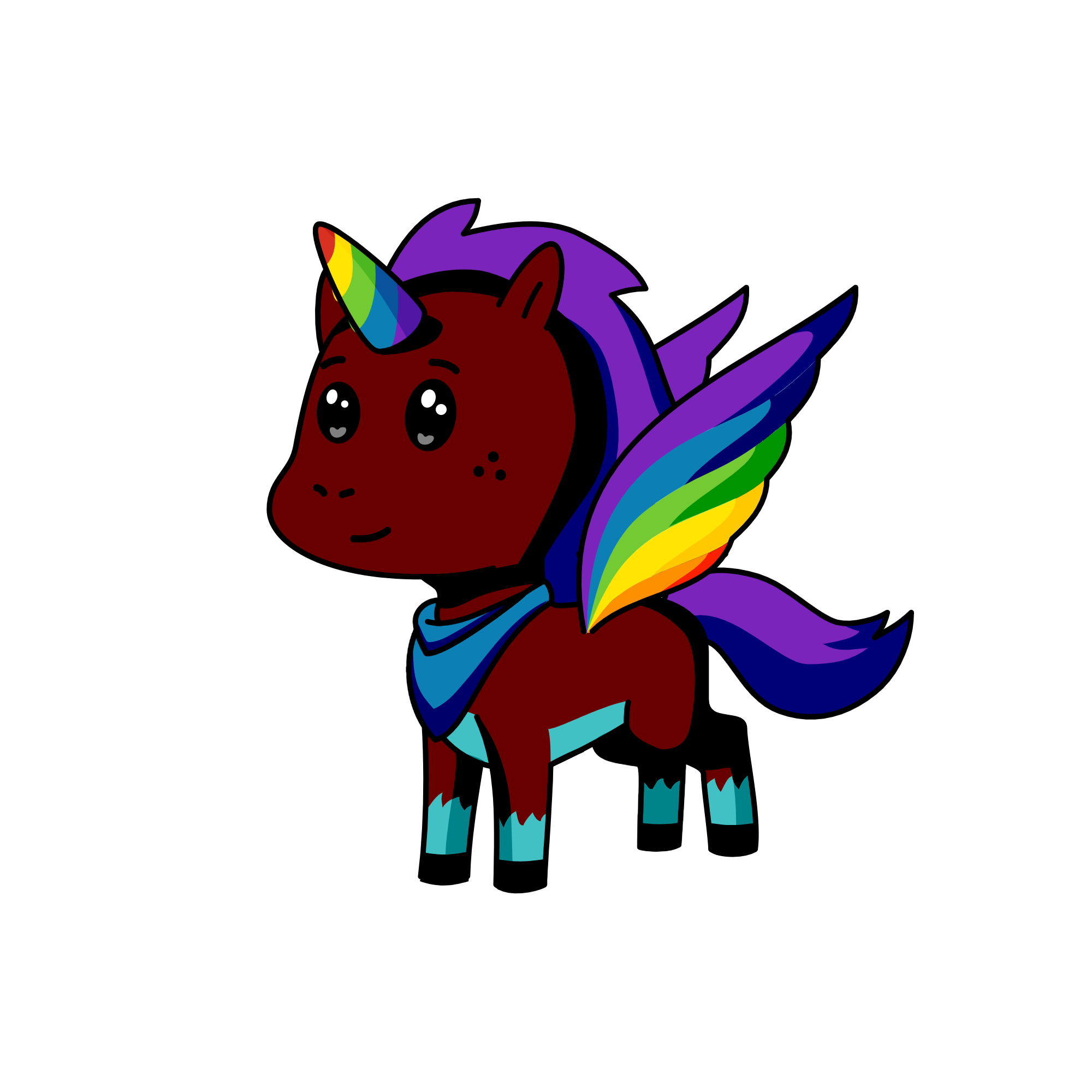 dark rainbow, the unicorn