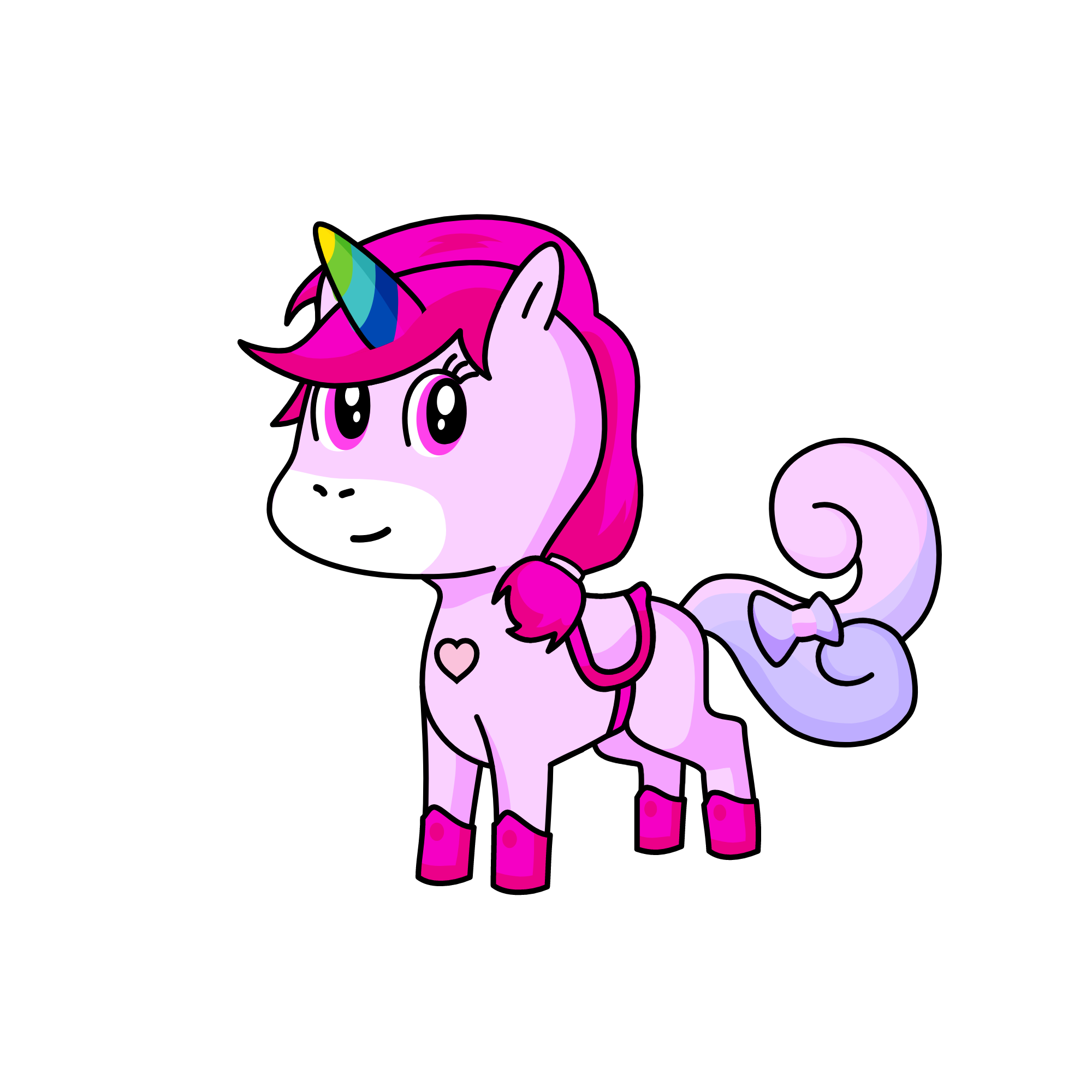 Rainbow, the unicorn