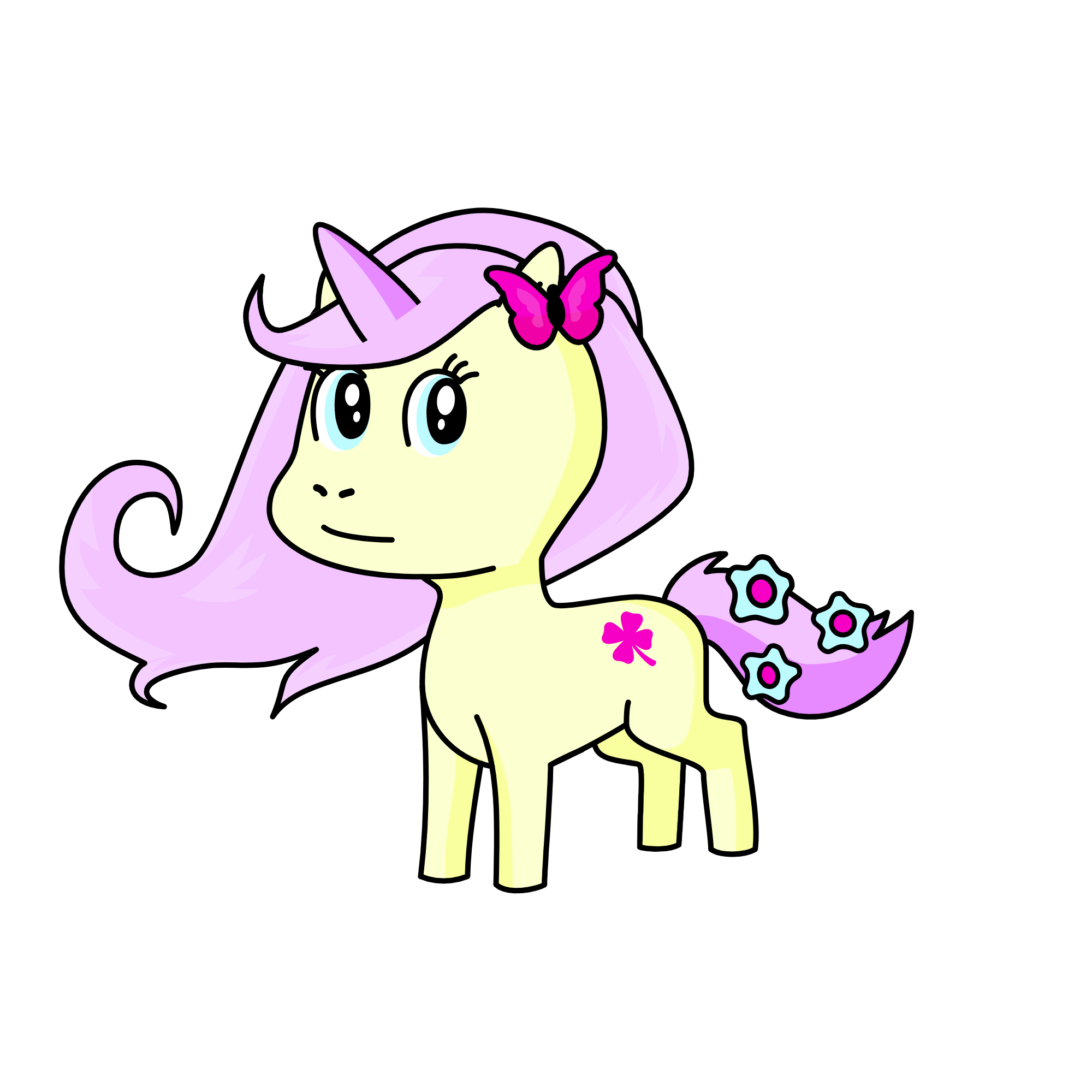 fluttershy, the unicorn