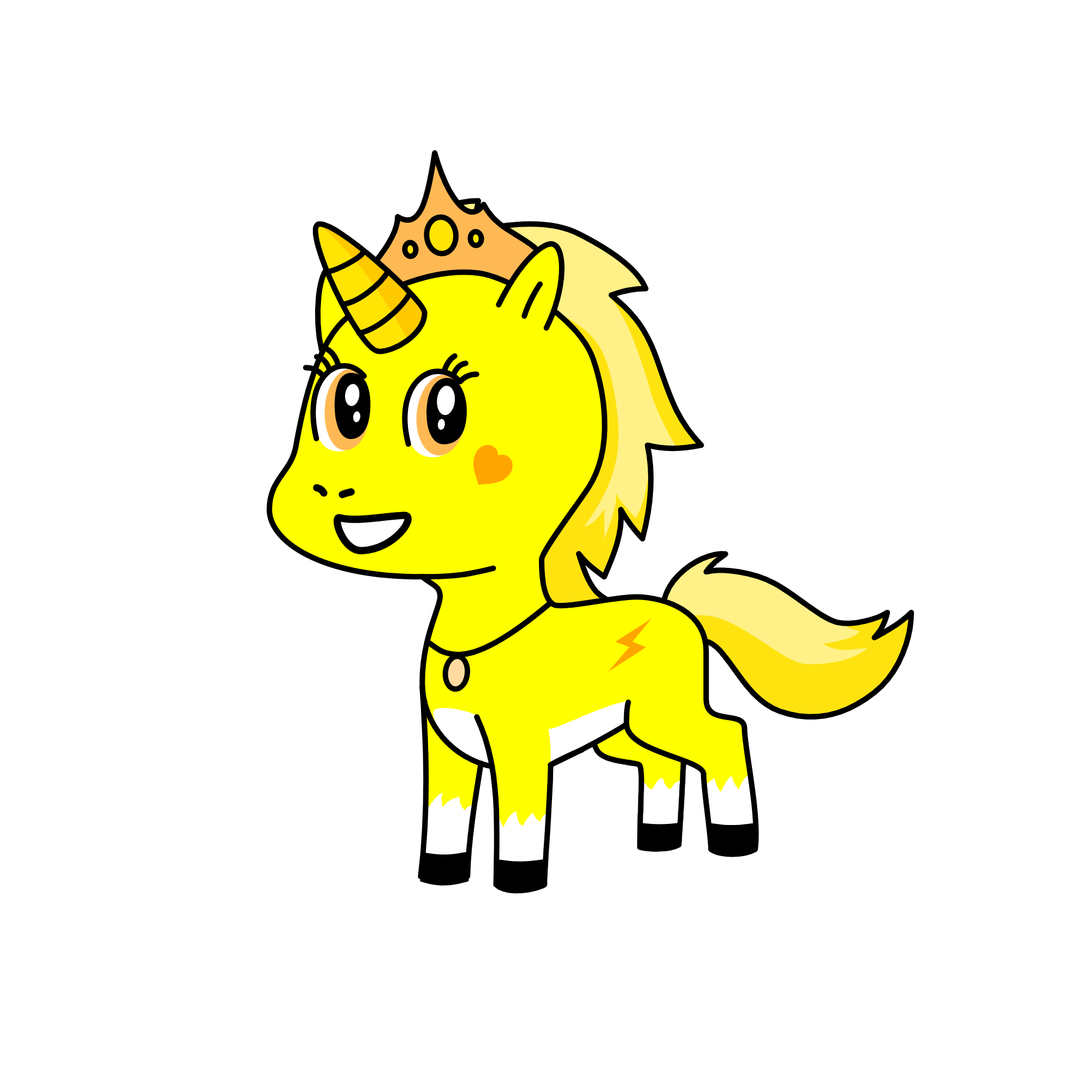 Bright princess of light, the unicorn