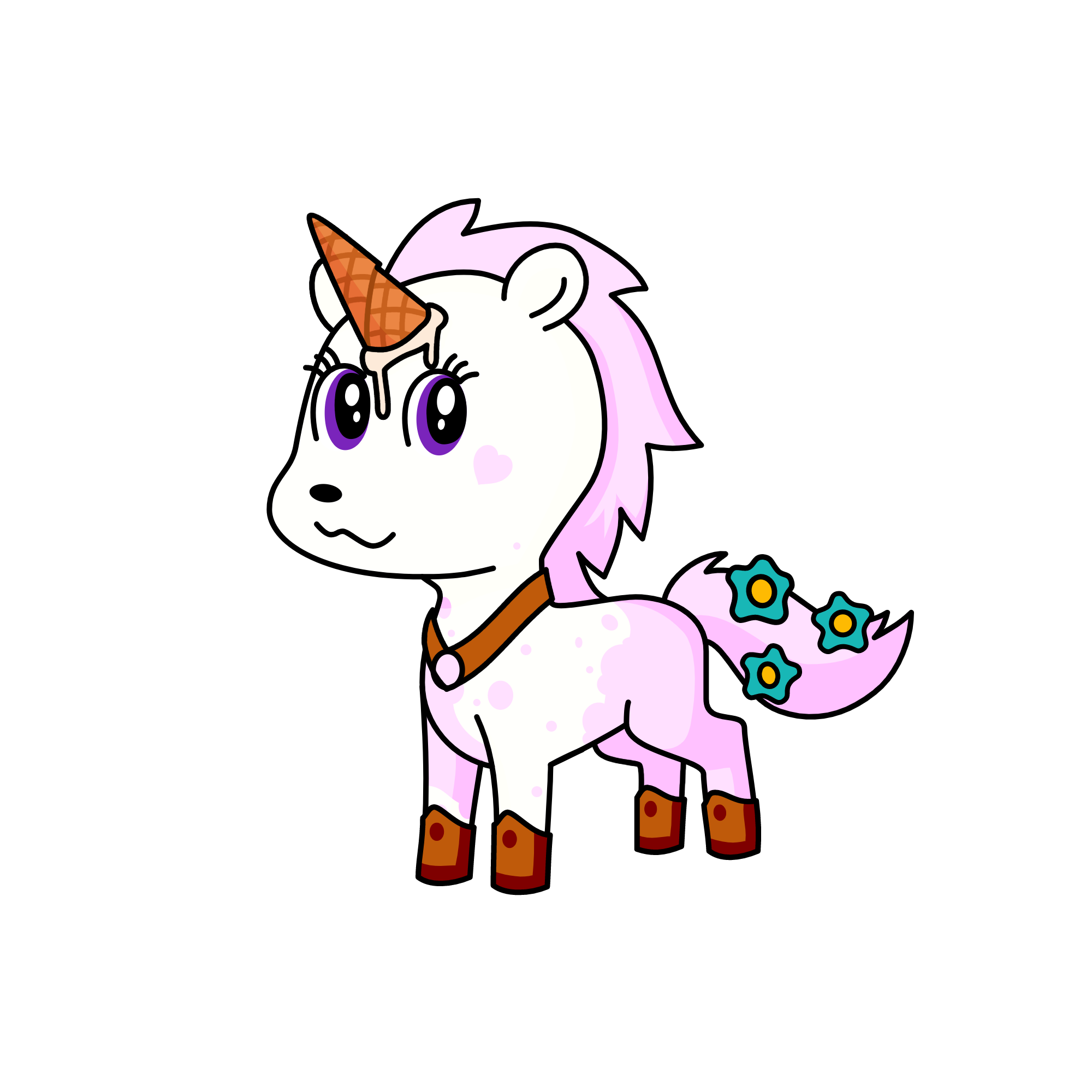 Strawberry Ice cream, the unicorn