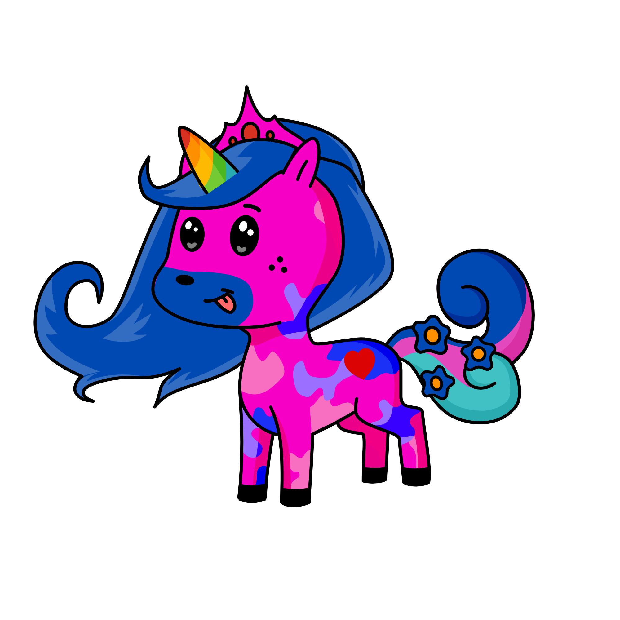 Tie -dye, the unicorn