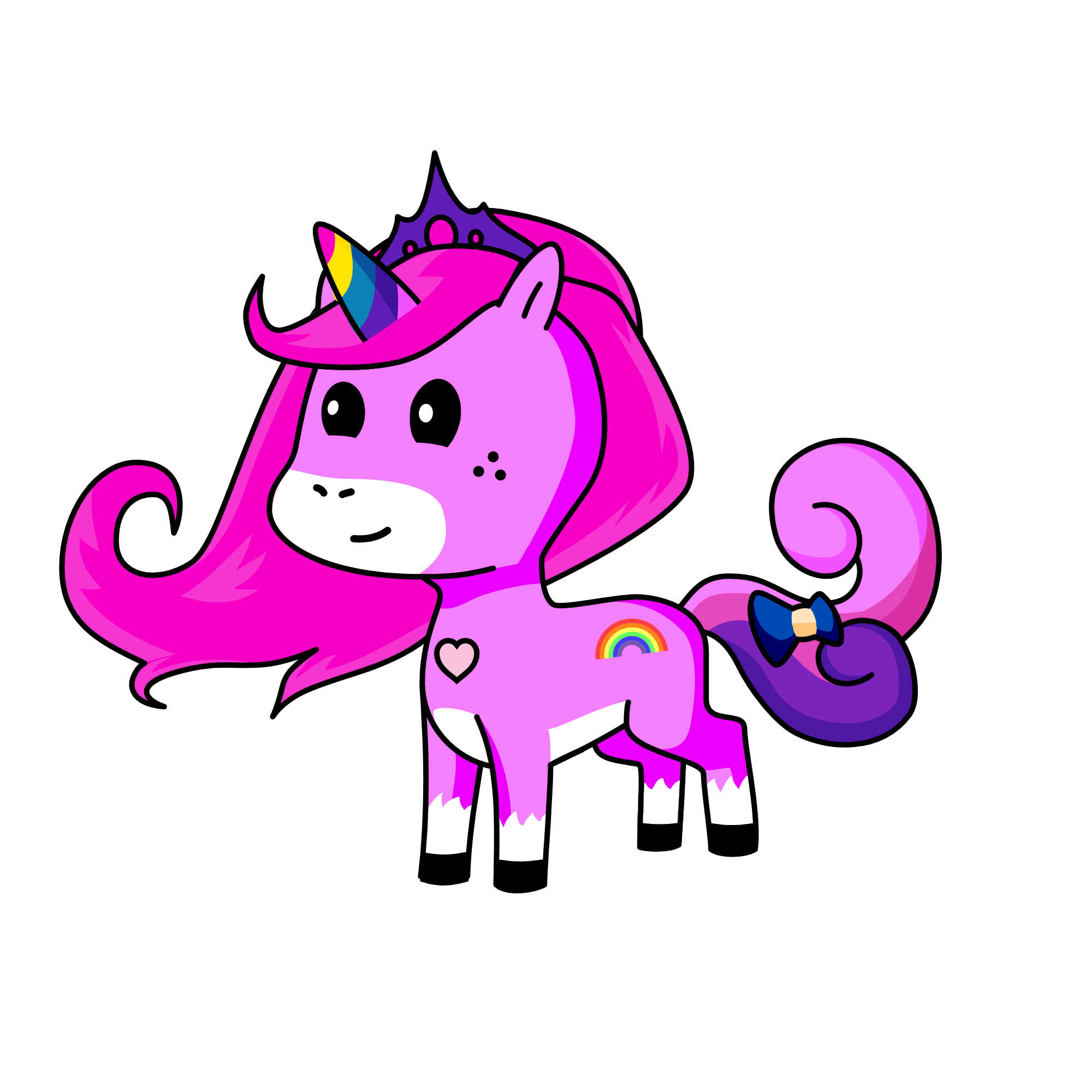 Rose rainbow, the unicorn