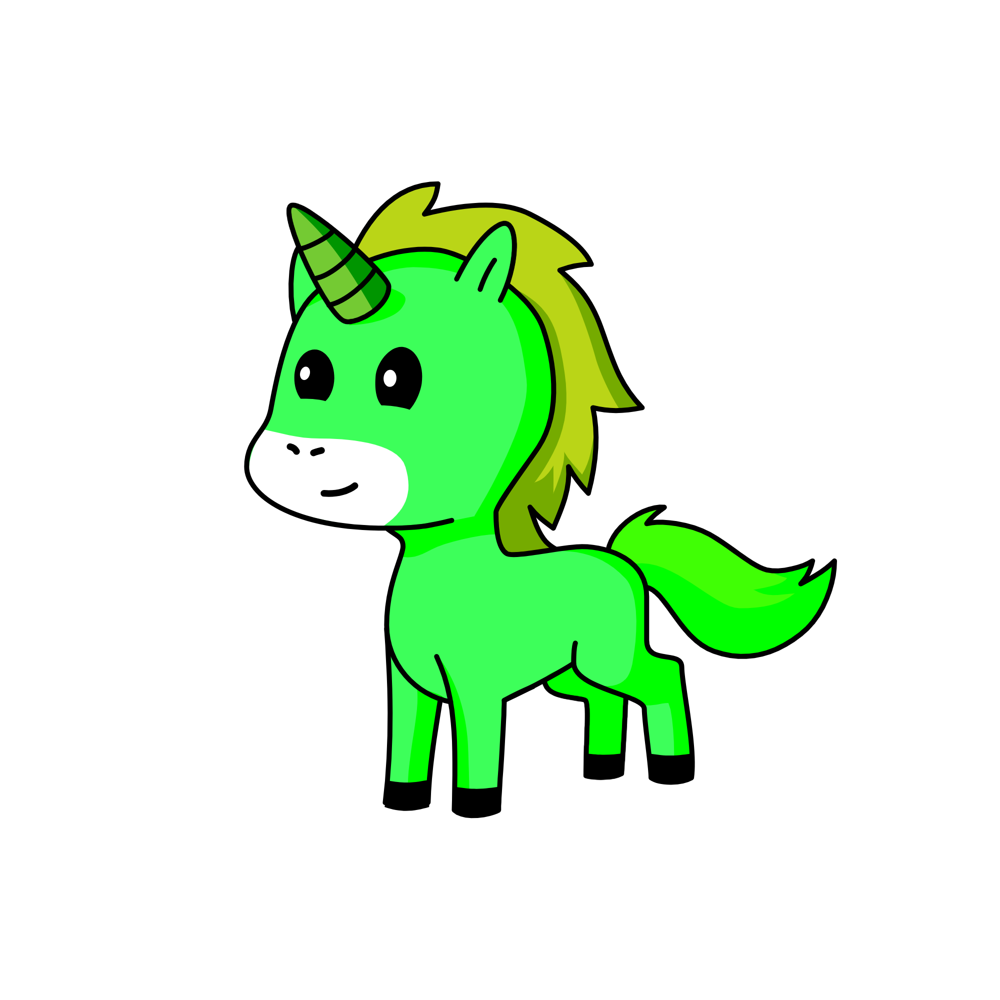 Grassy, the unicorn