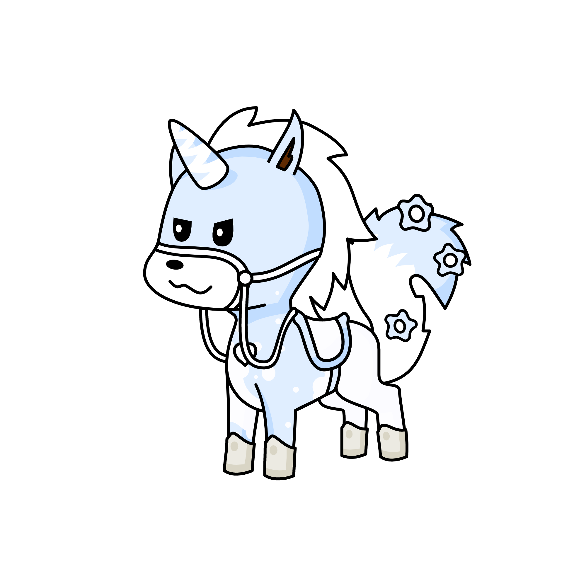 An arctic wolf in a terrible disguise, the unicorn