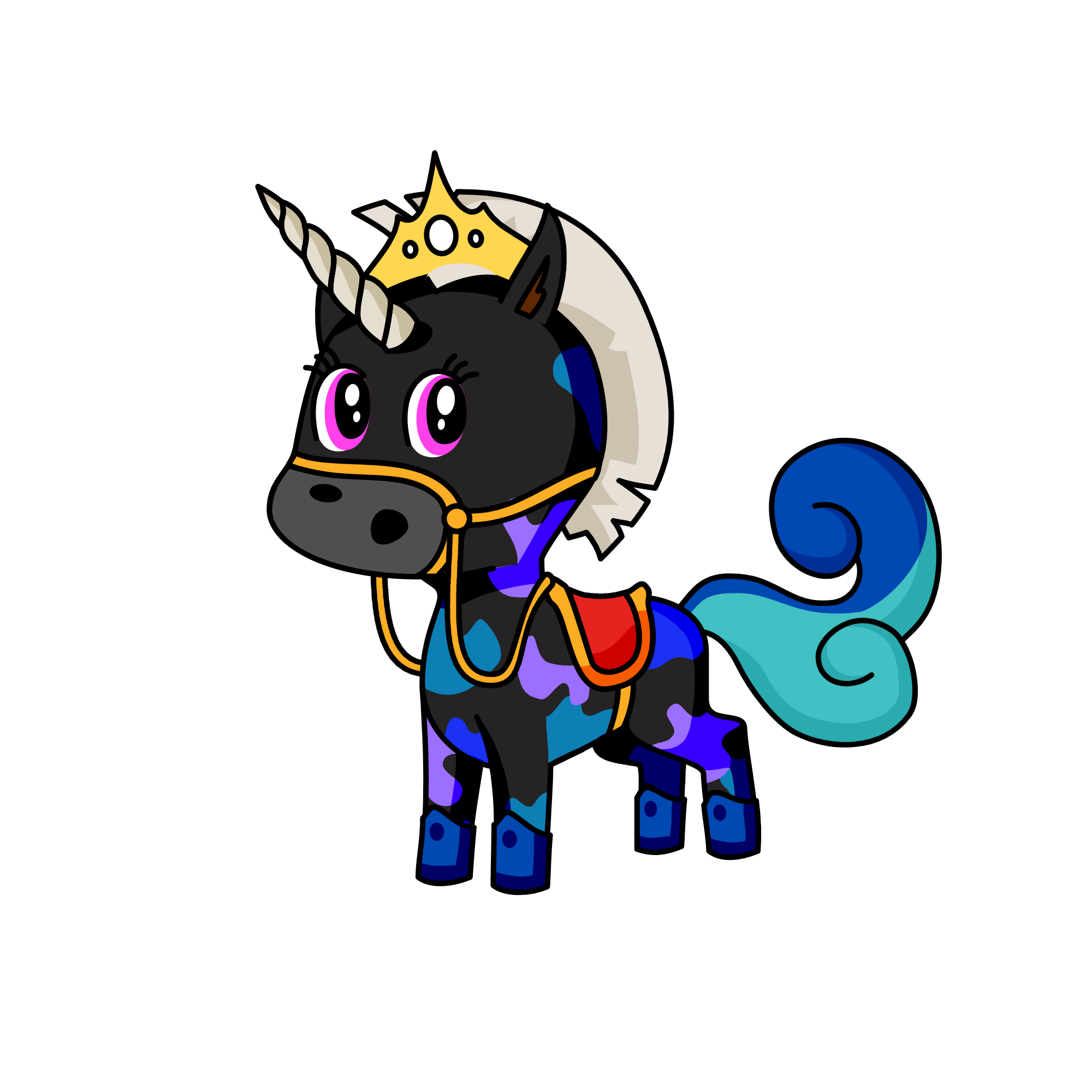 Black Fire, the unicorn