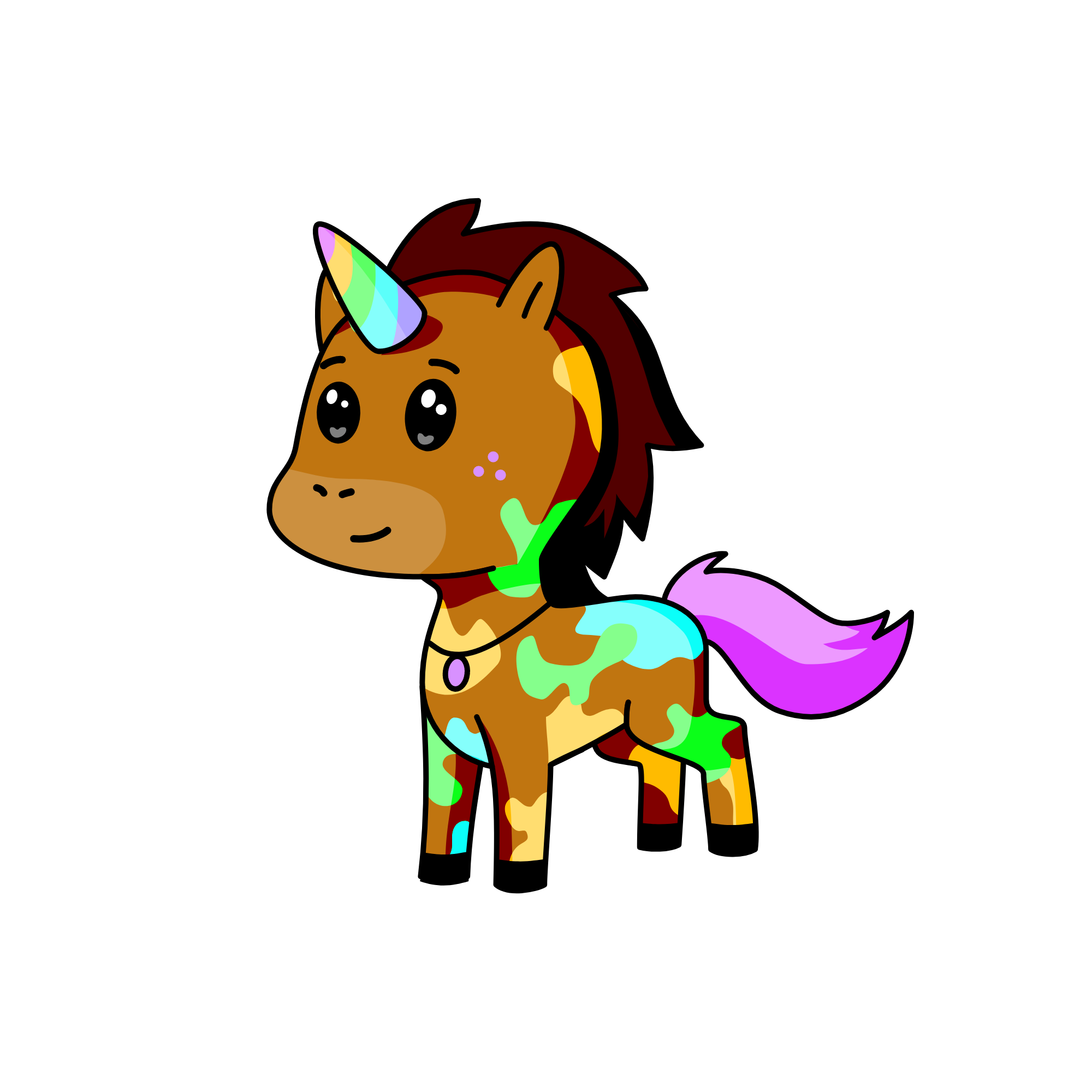 Splatters, the unicorn