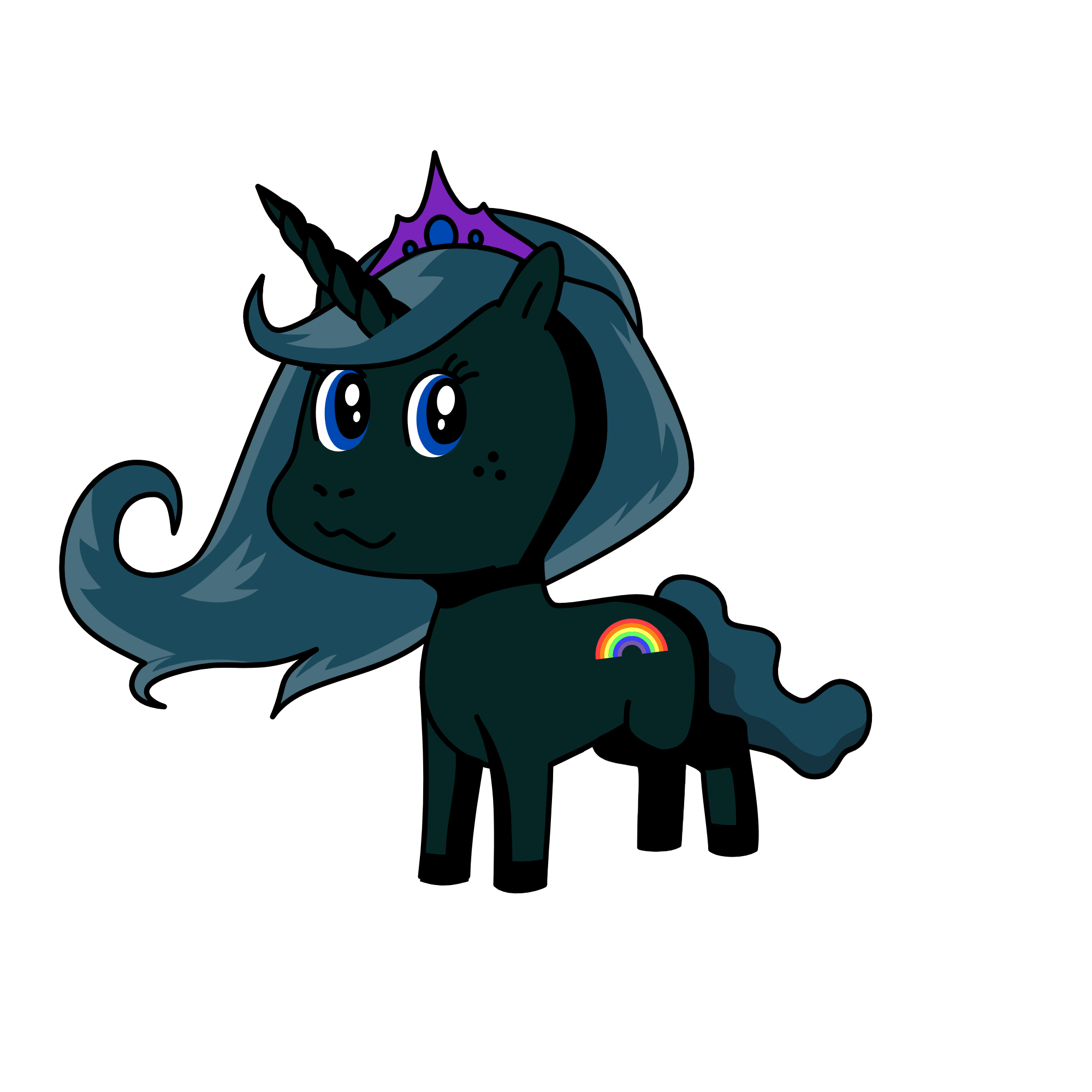 Night moon, the unicorn