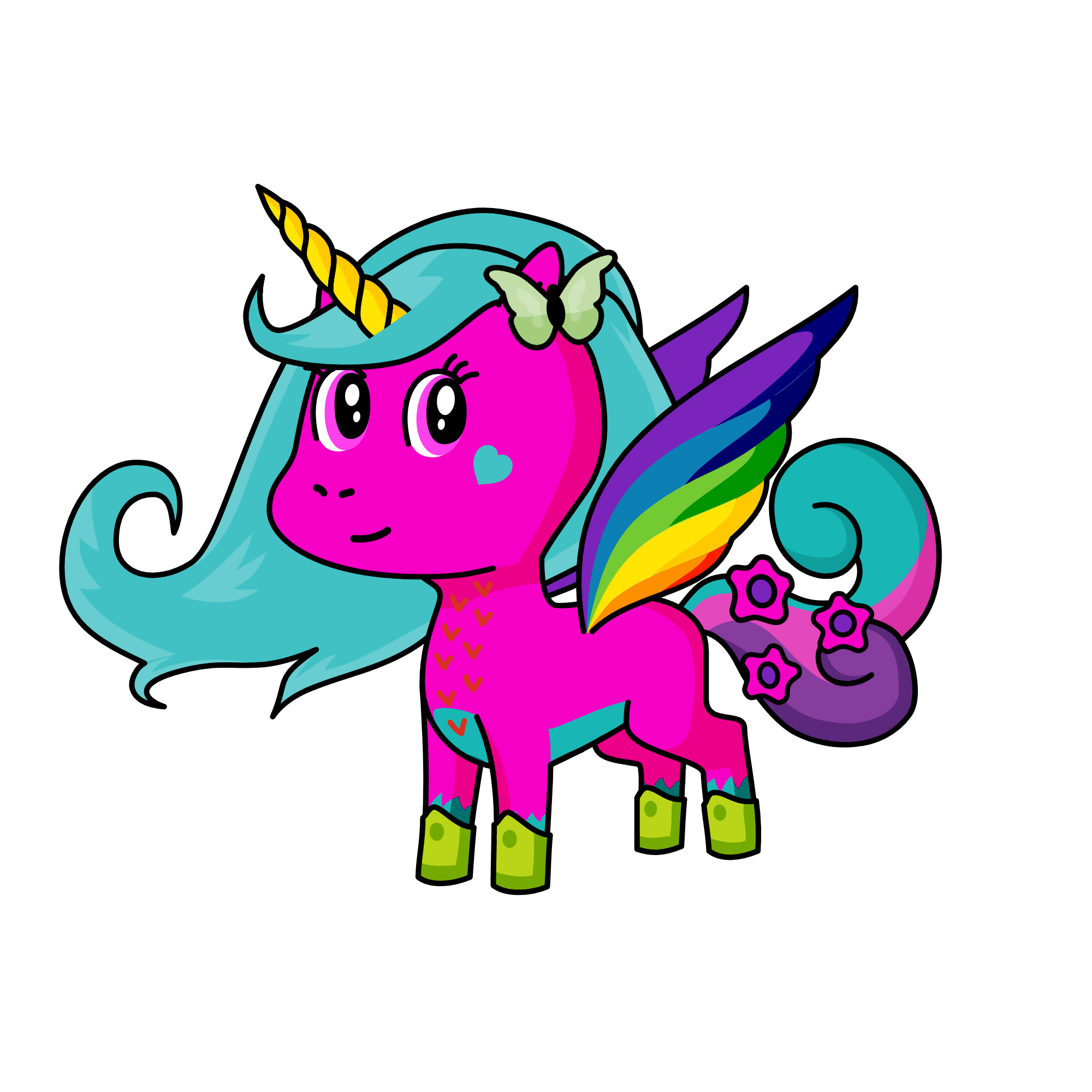 dicey-pon 3 x, the unicorn