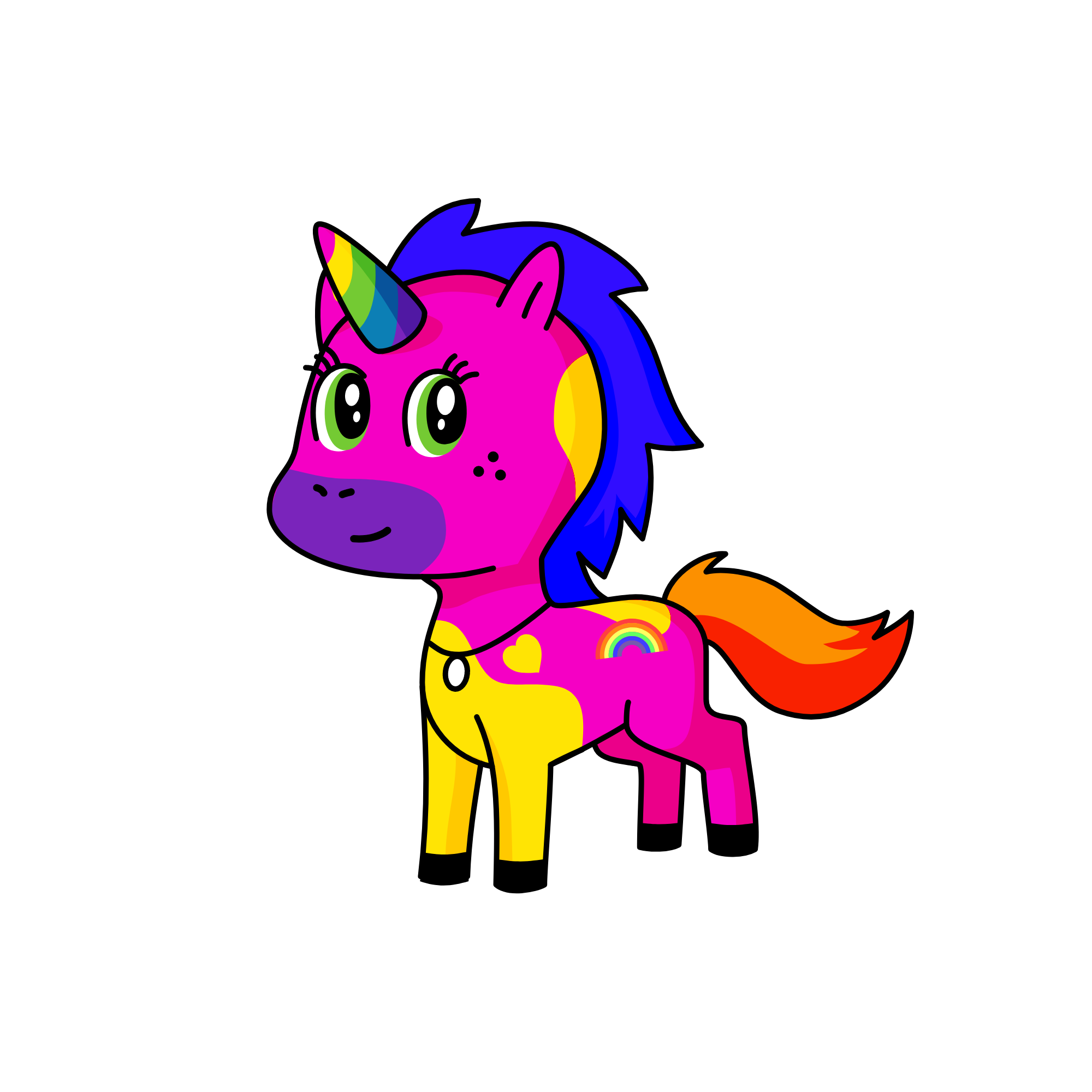 RAINBOW!!!!, the unicorn