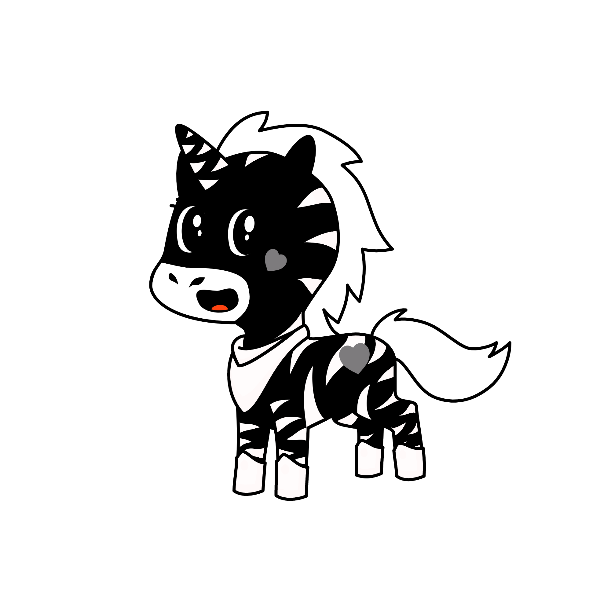backwords zebra, the unicorn