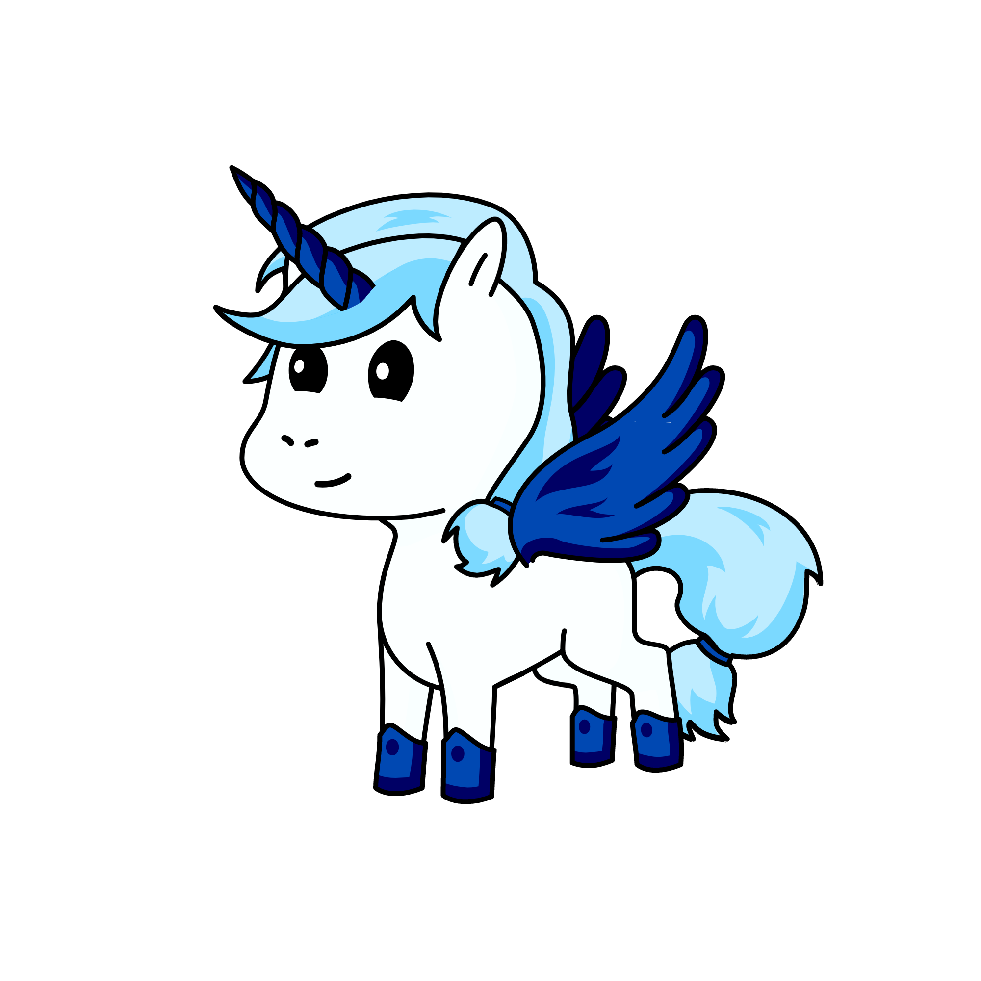 Snowy Moon, the unicorn