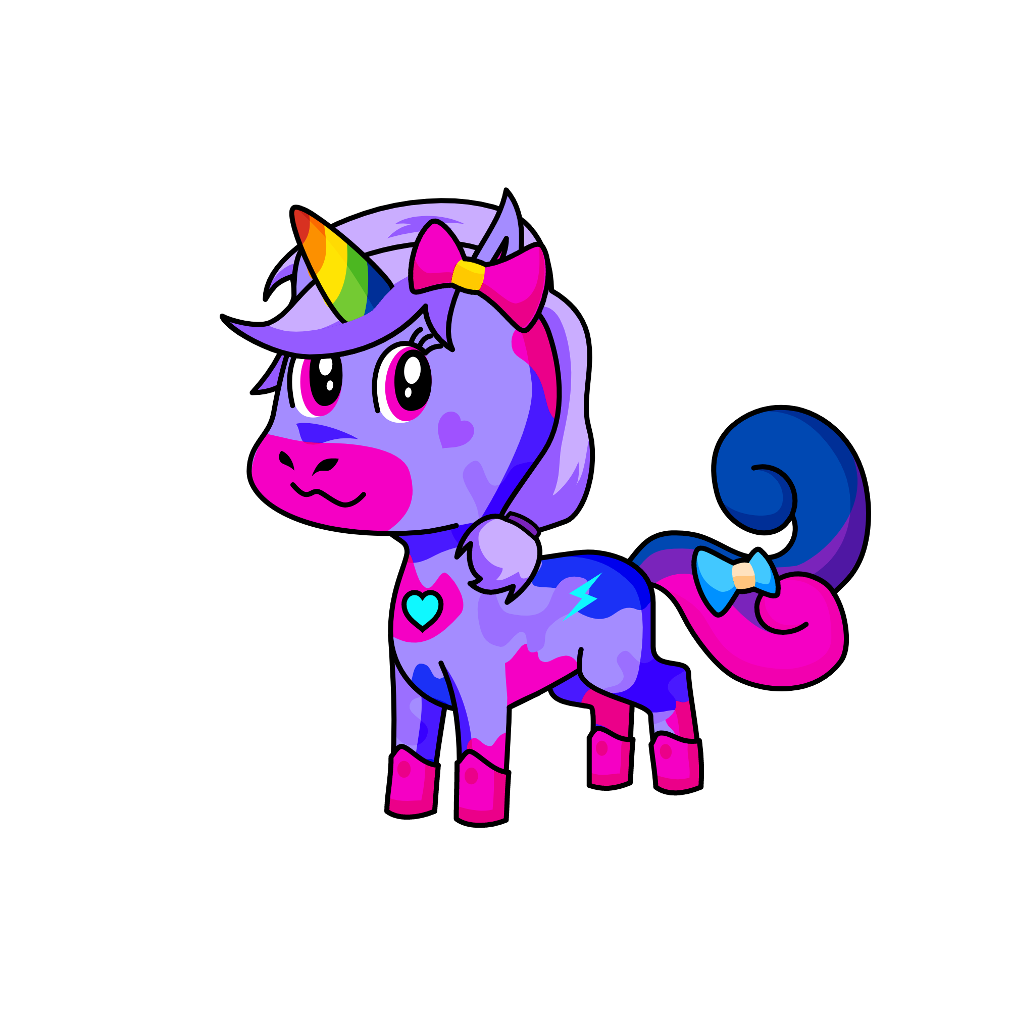 luna queen of dark, the unicorn