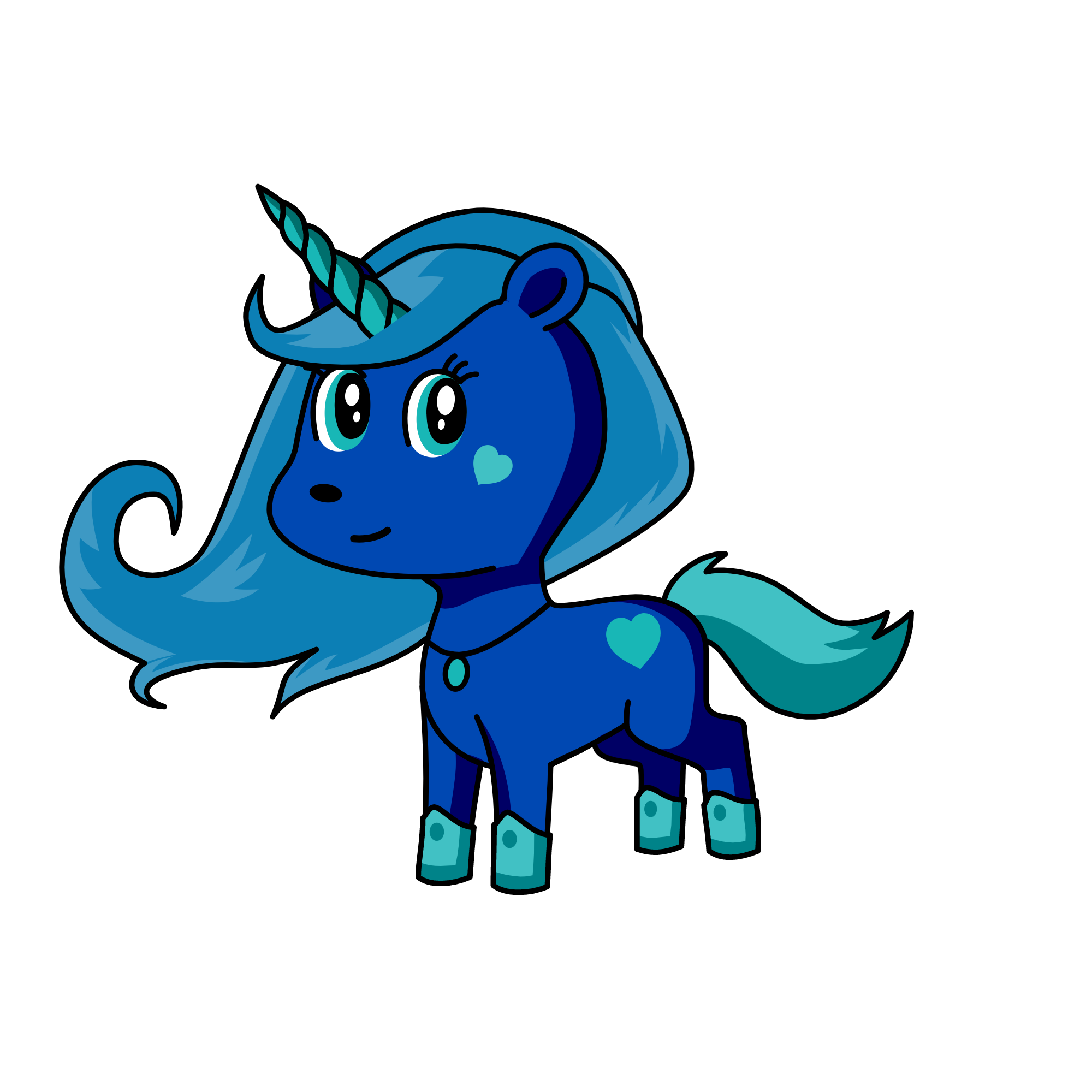moonlight, the unicorn