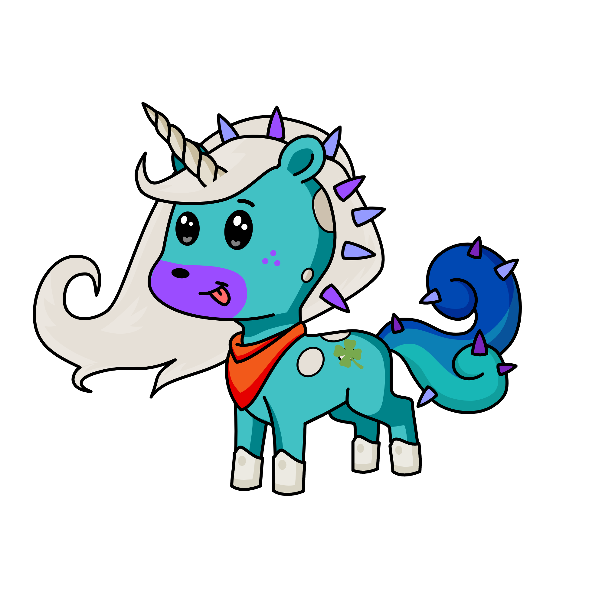 bluey, the unicorn