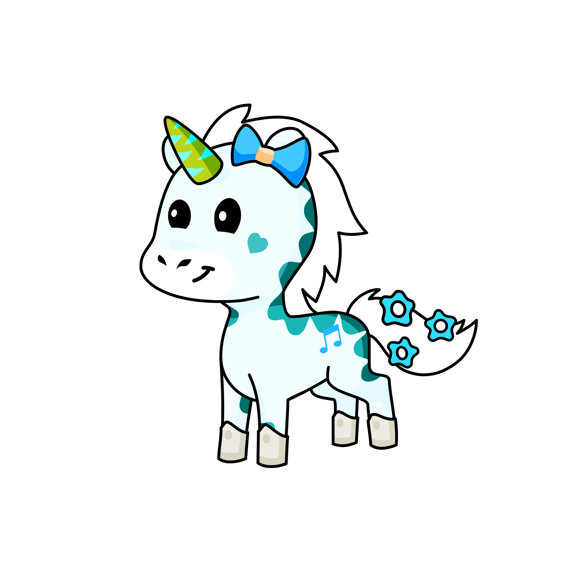bluey-sparkle, the unicorn