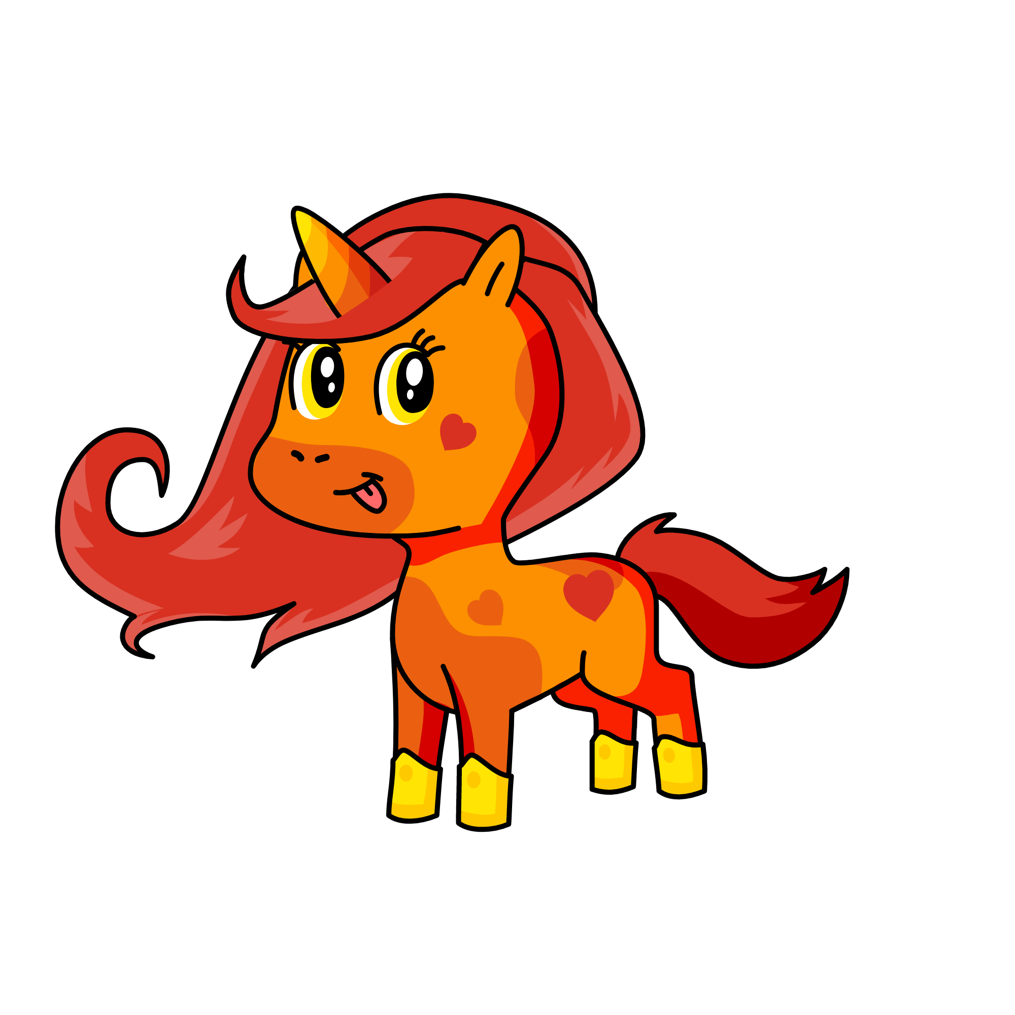 Sunset, the unicorn