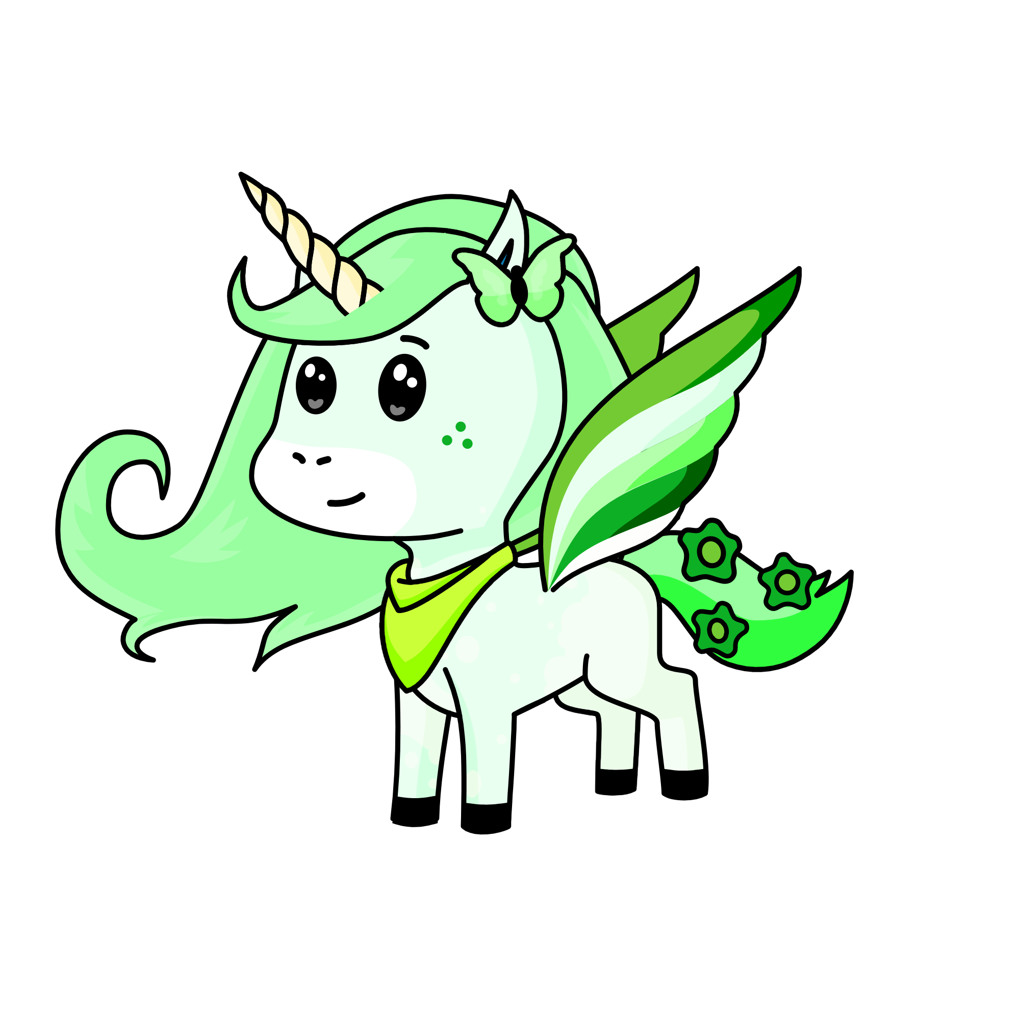 Mint, the unicorn