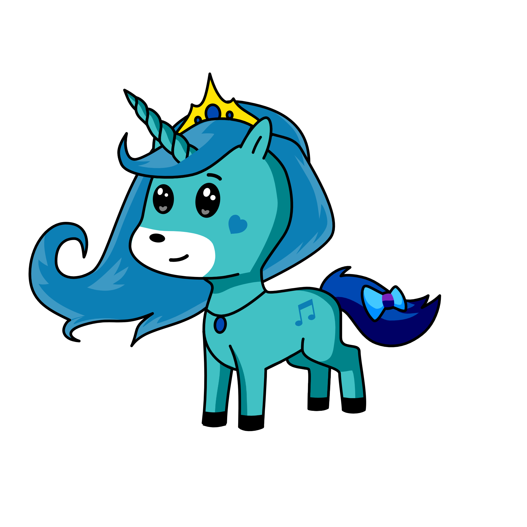 music-lover mermaid, the unicorn