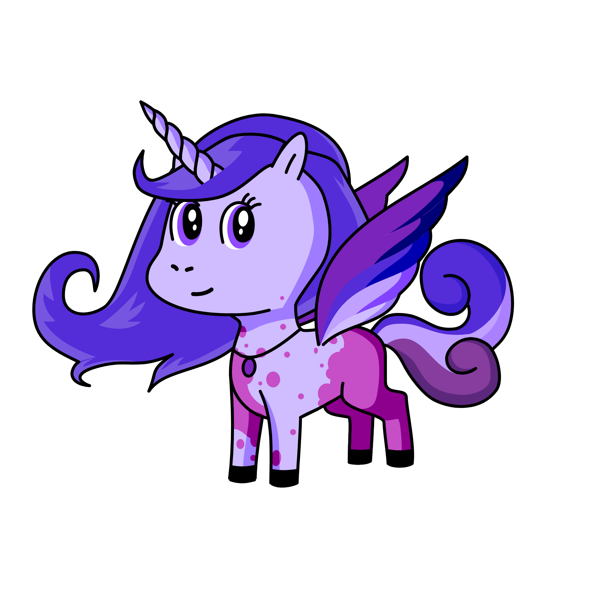 Purpled, the unicorn