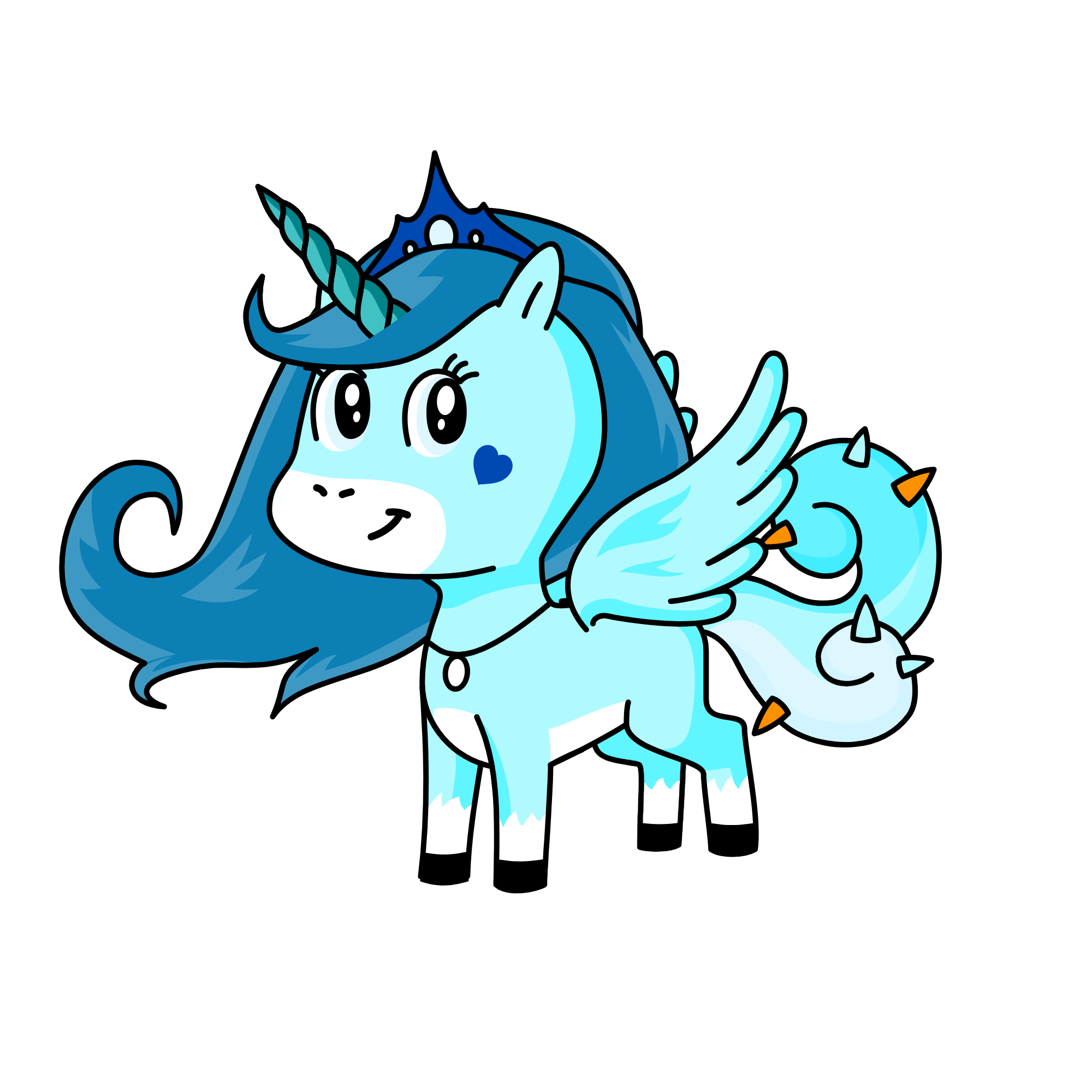 Ice queen, the unicorn