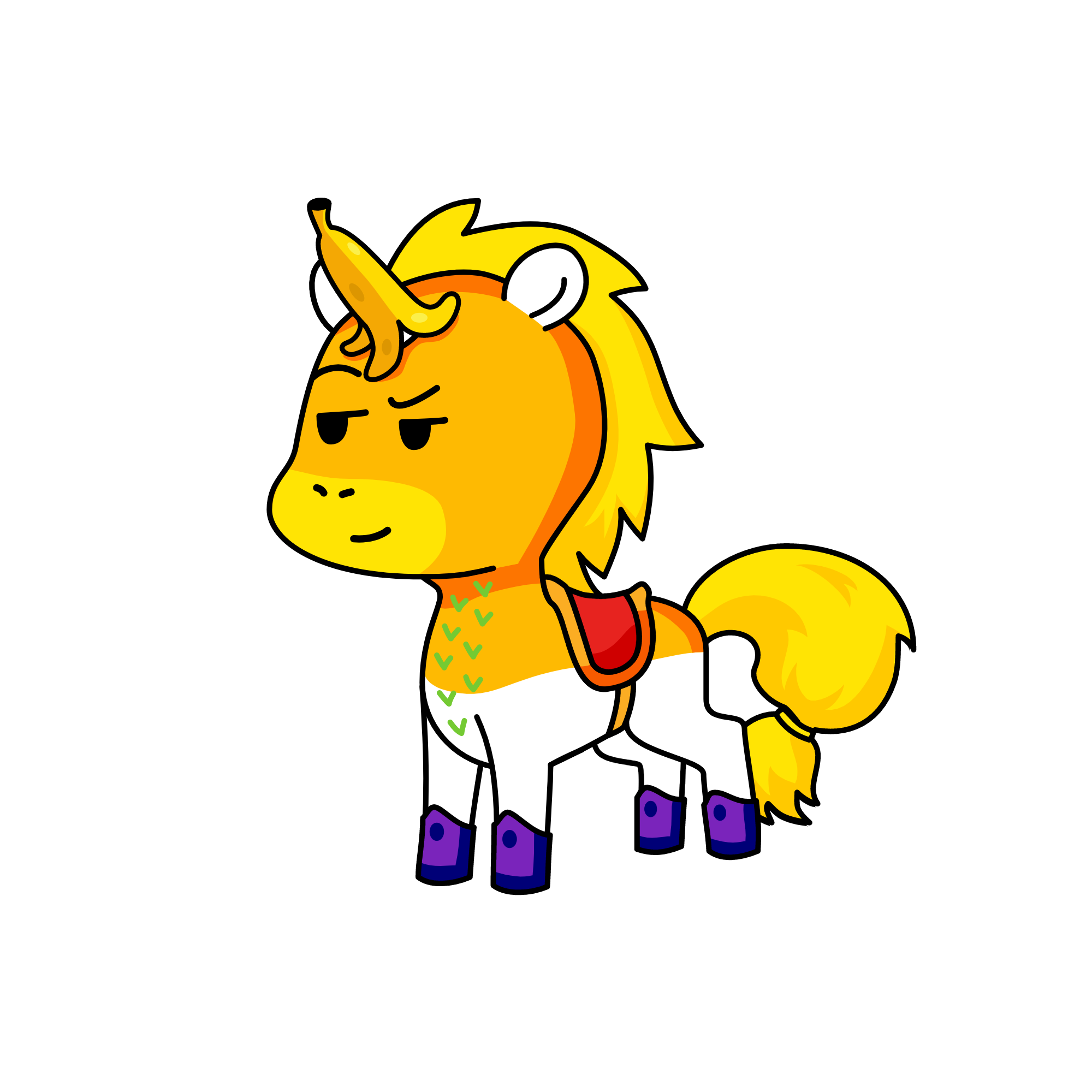 The Clumsy One, the unicorn
