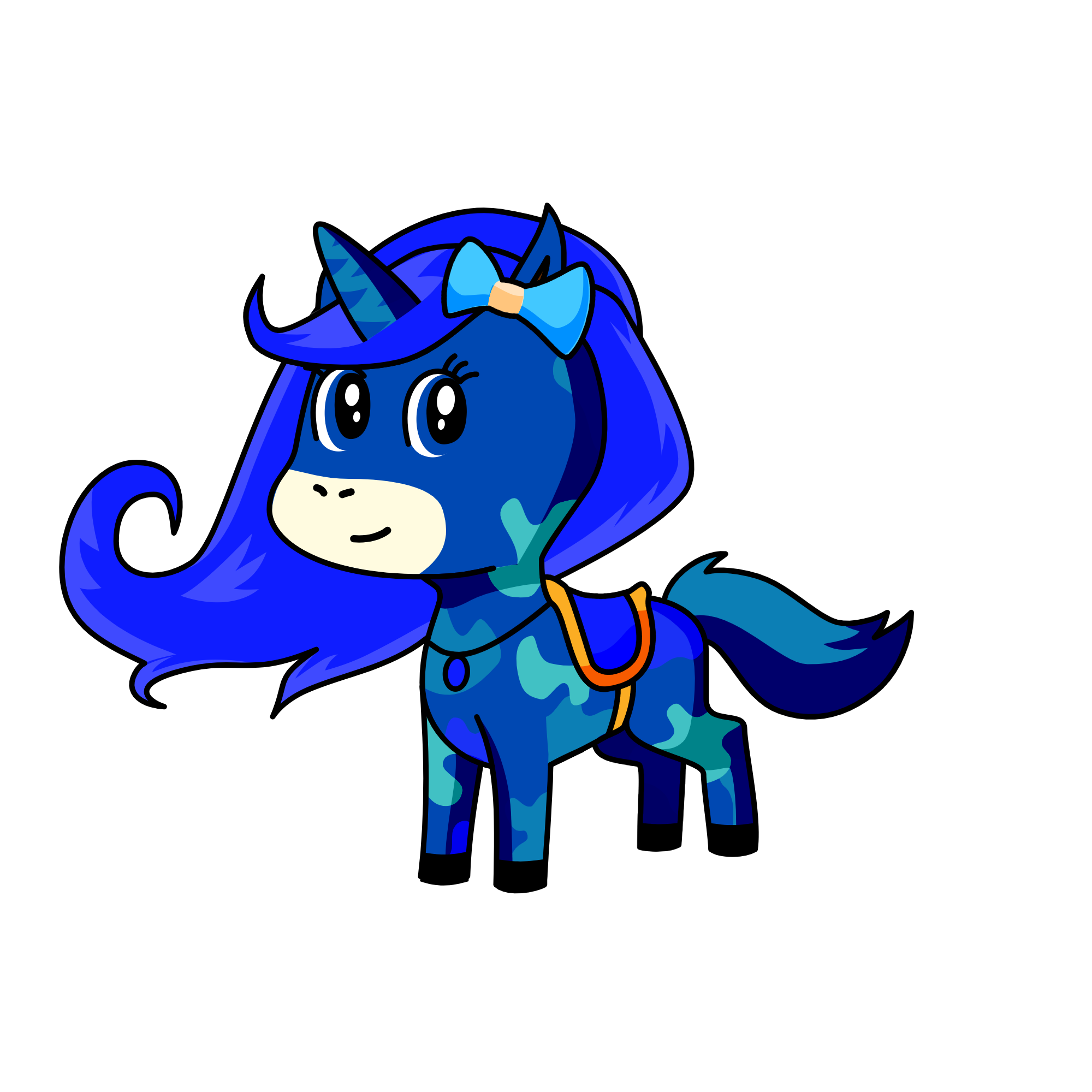 Blueberry, the unicorn