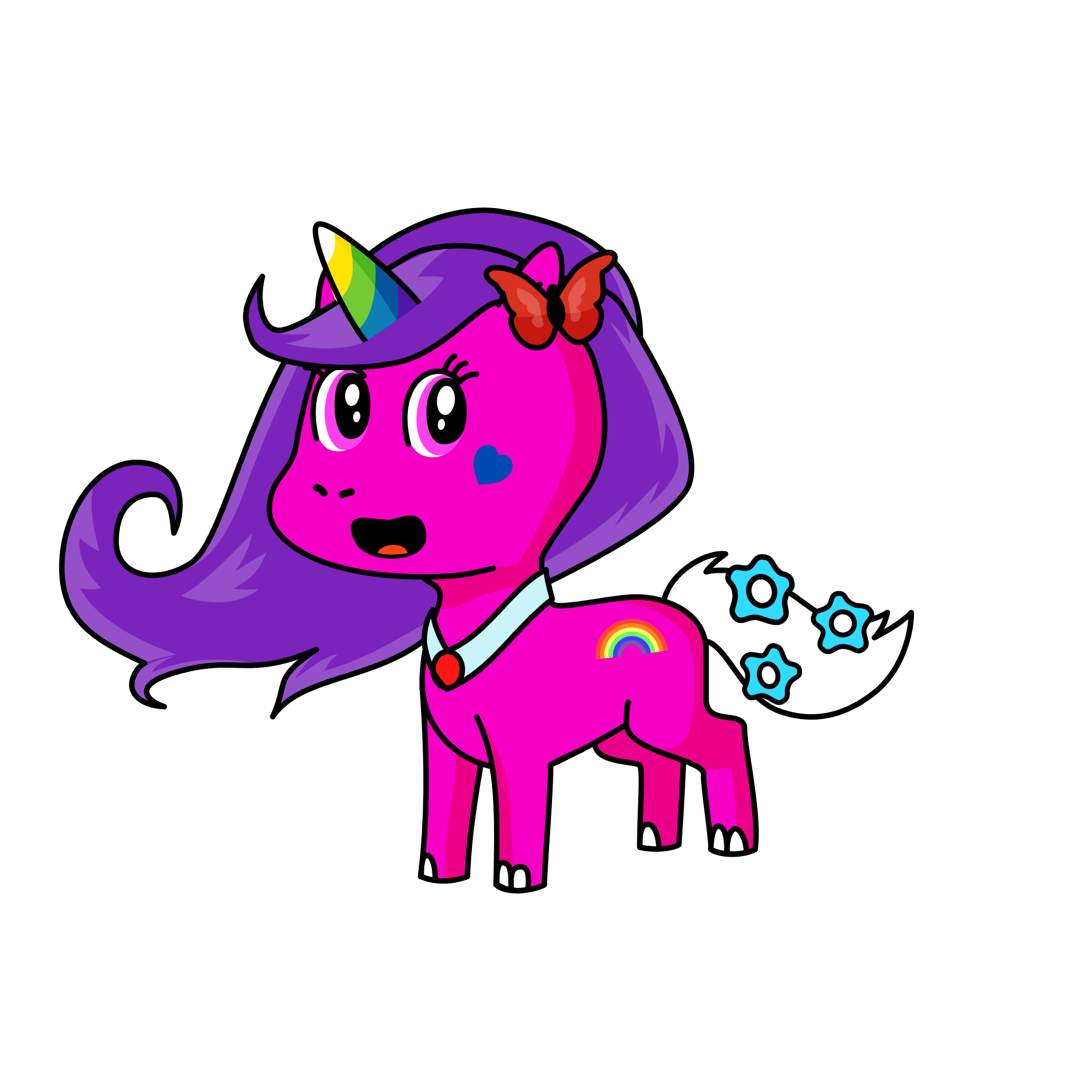 Rainbow , the unicorn