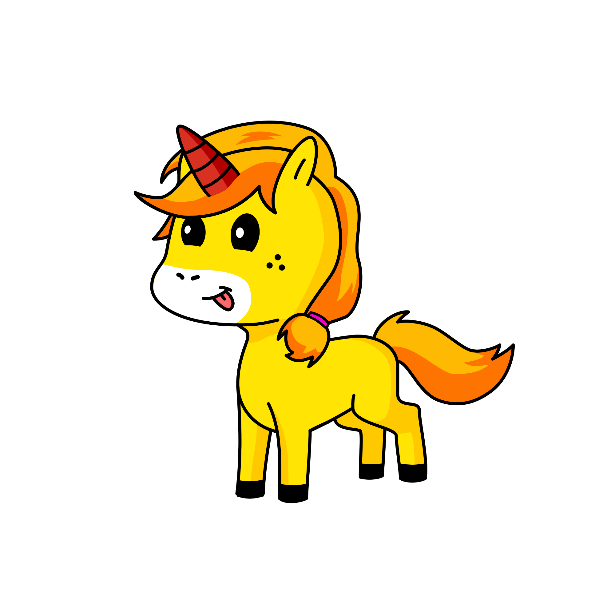 Sunset , the unicorn
