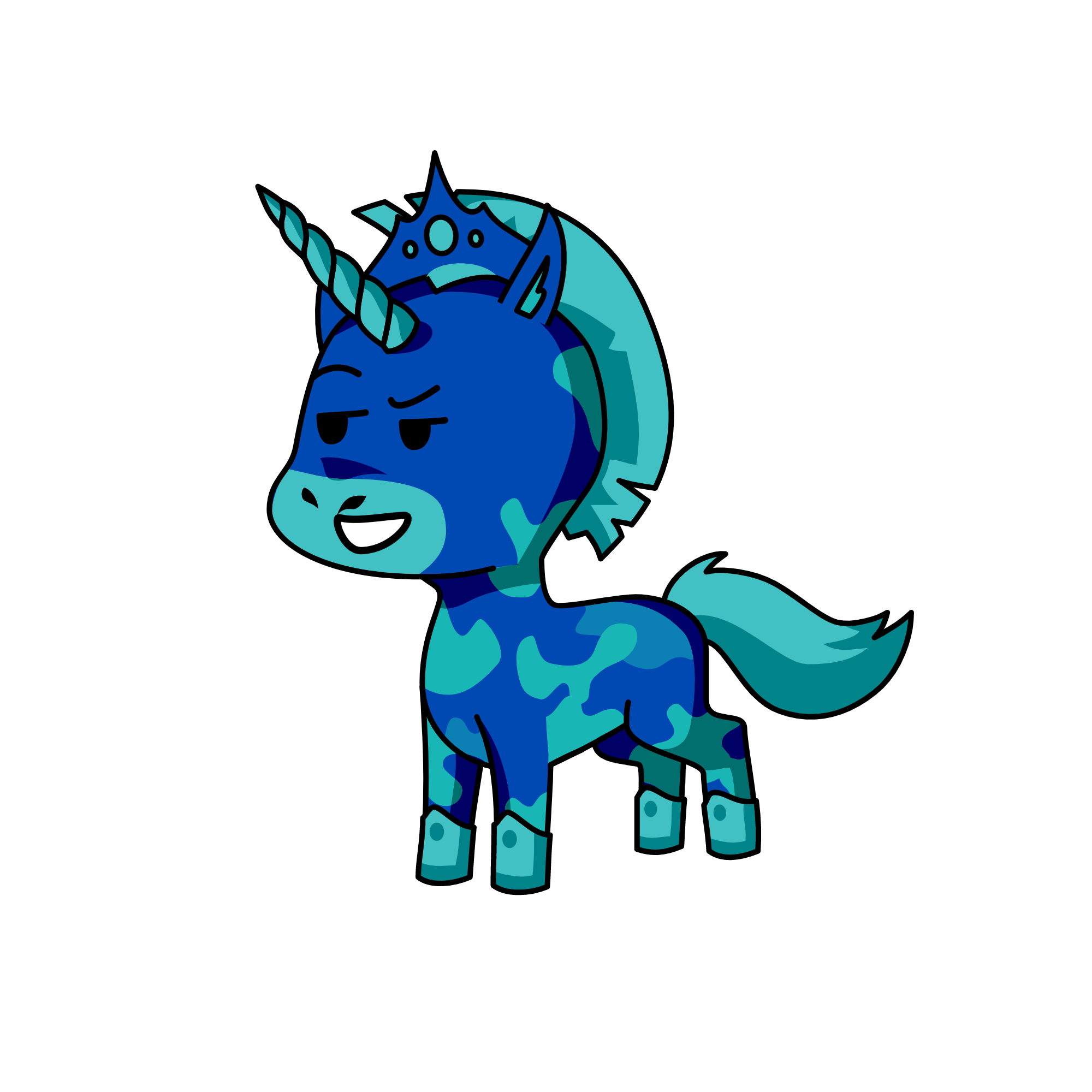 blue , the unicorn