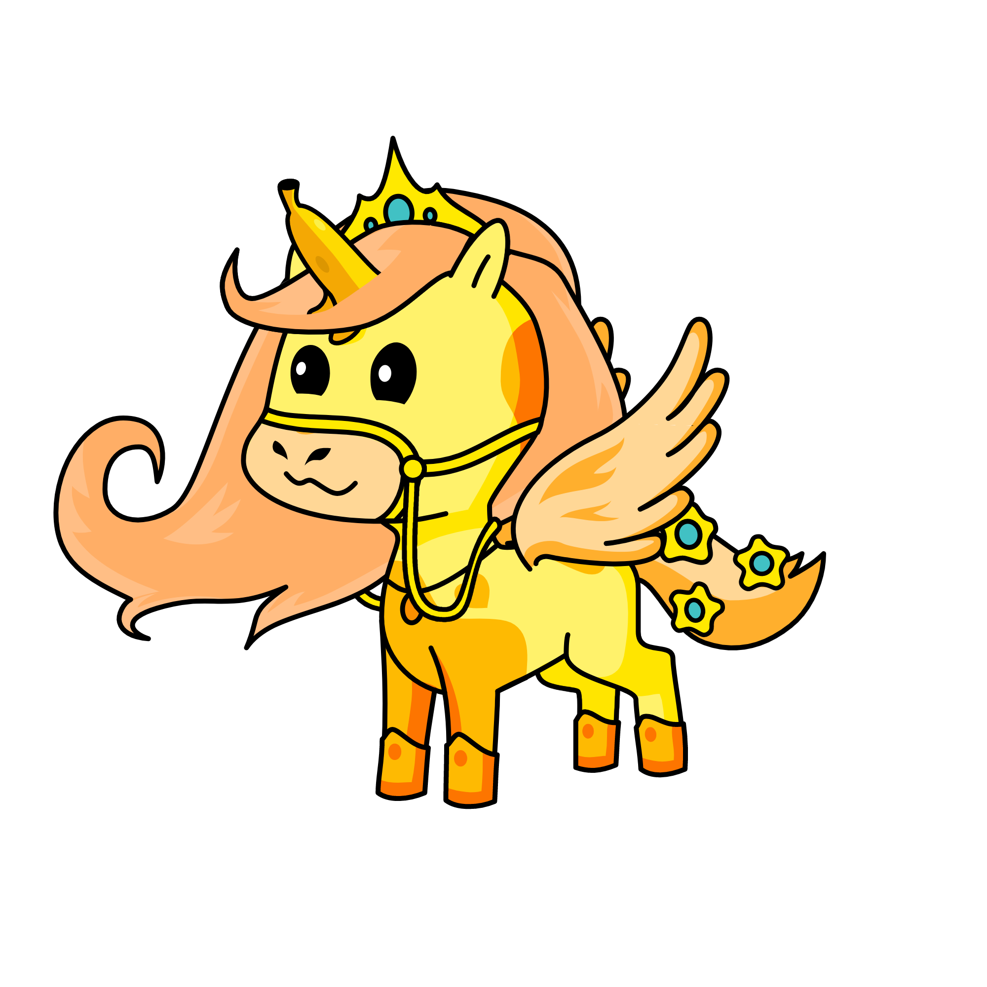 GlowingGoldie, the unicorn