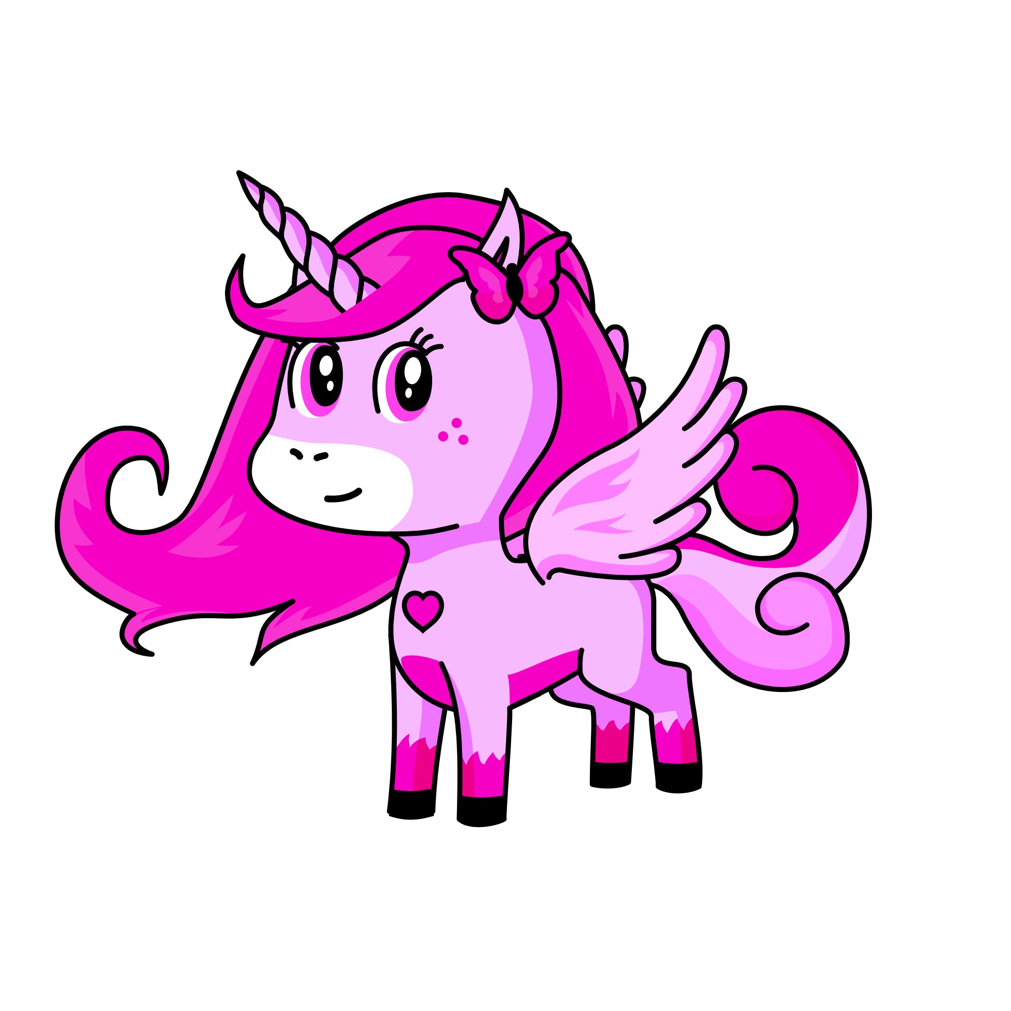 Pinky, the unicorn