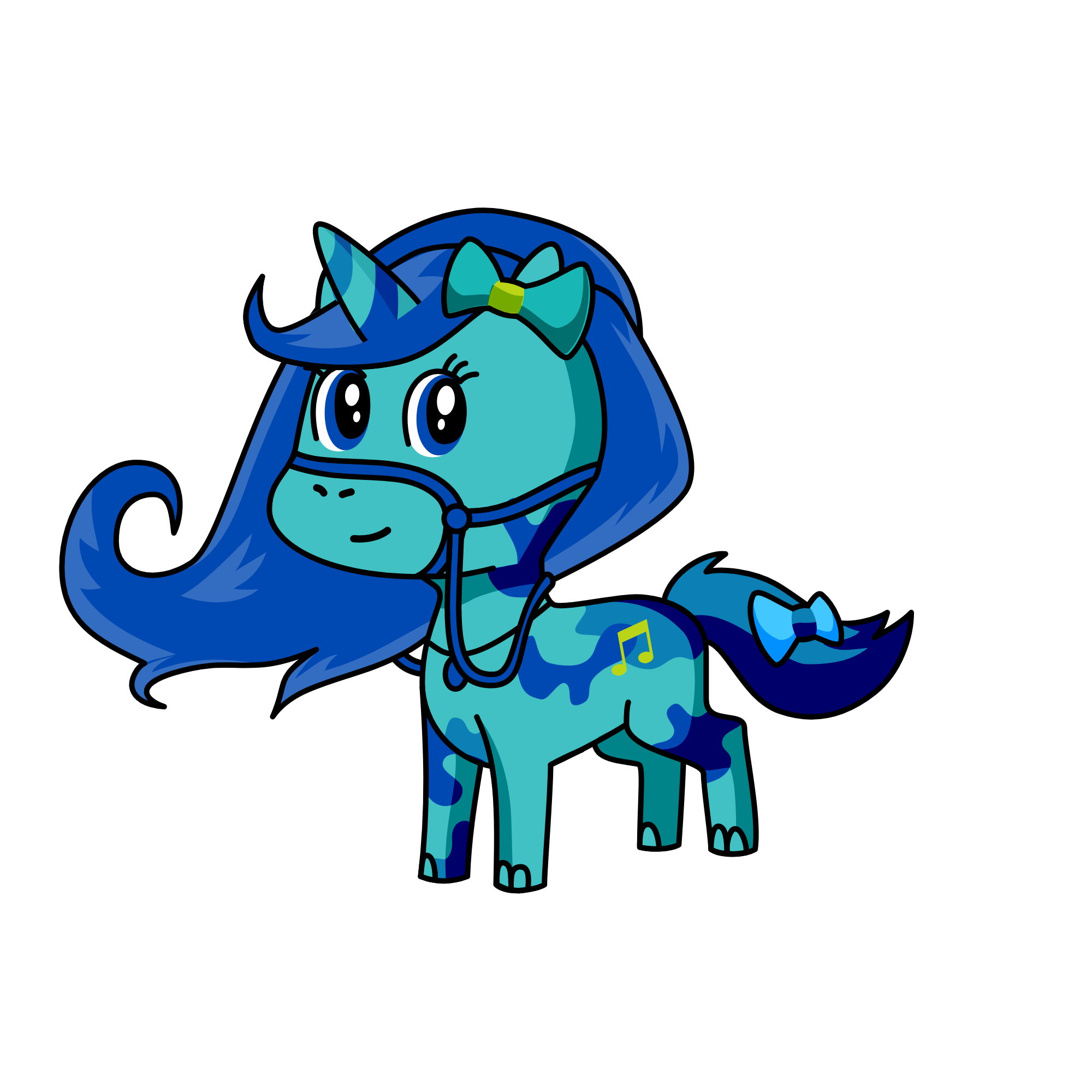 blue blue, the unicorn