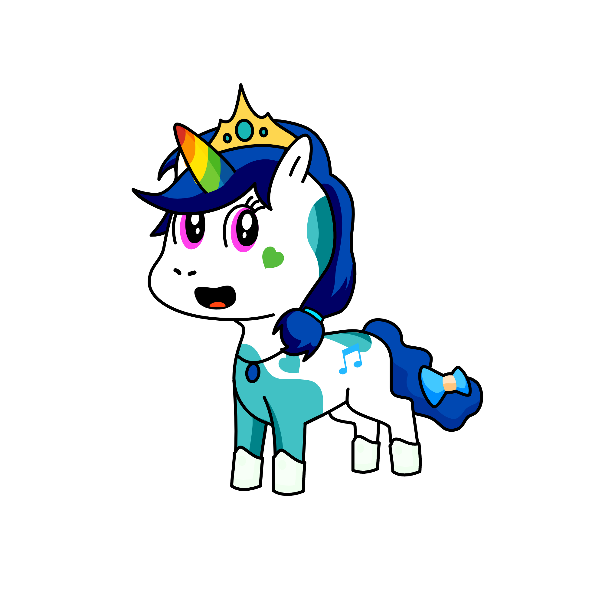 blue , the unicorn