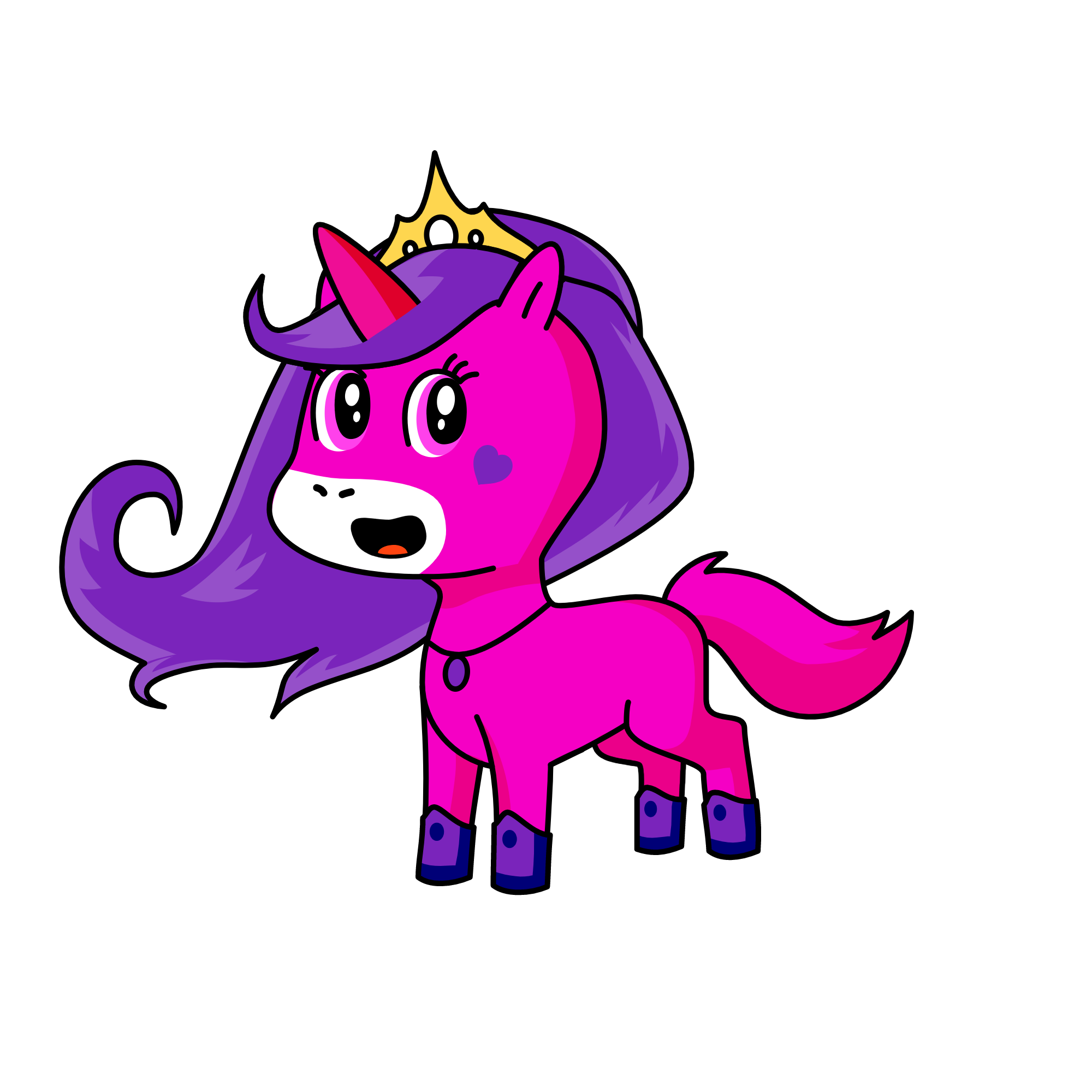 queen pink, the unicorn