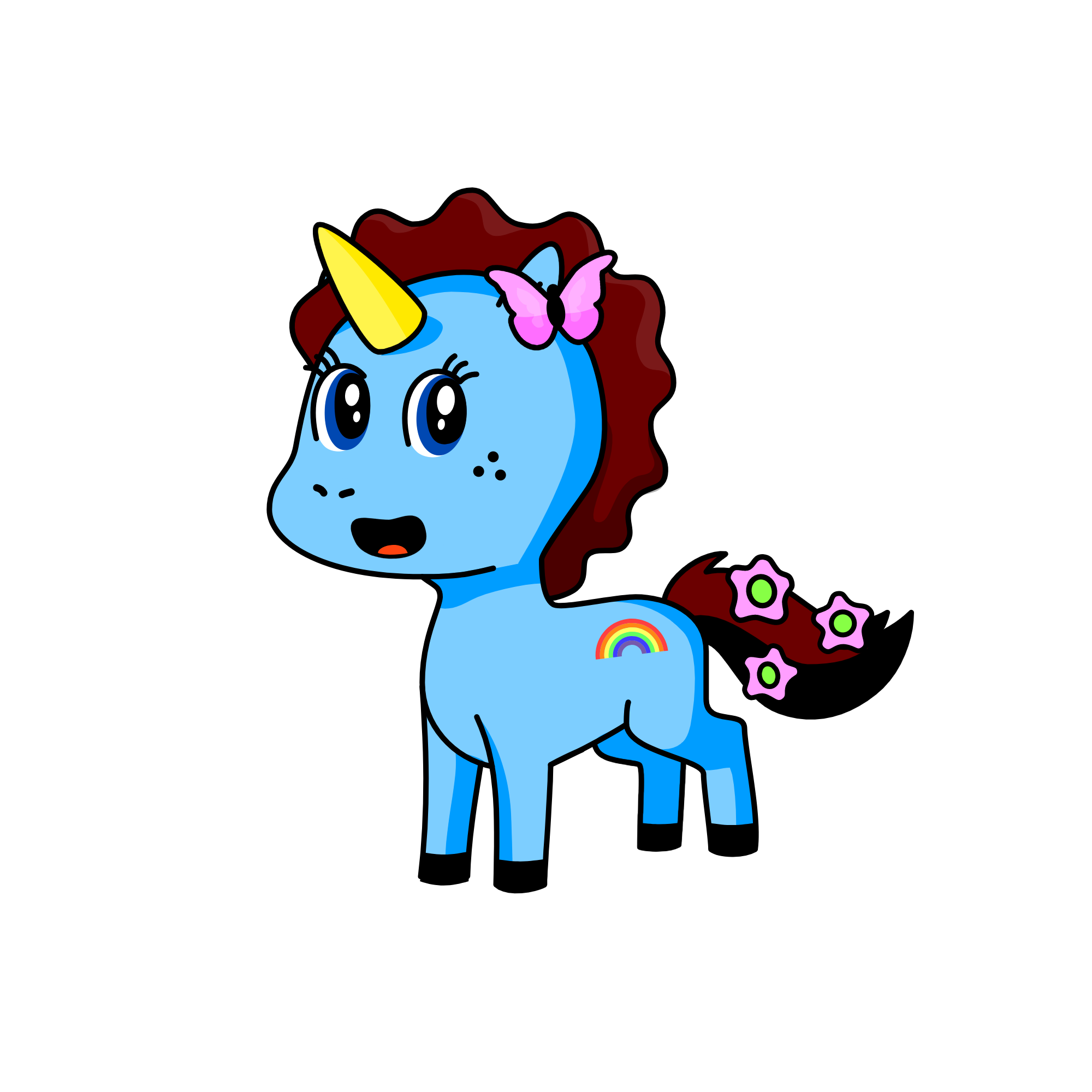 butterfly, the unicorn