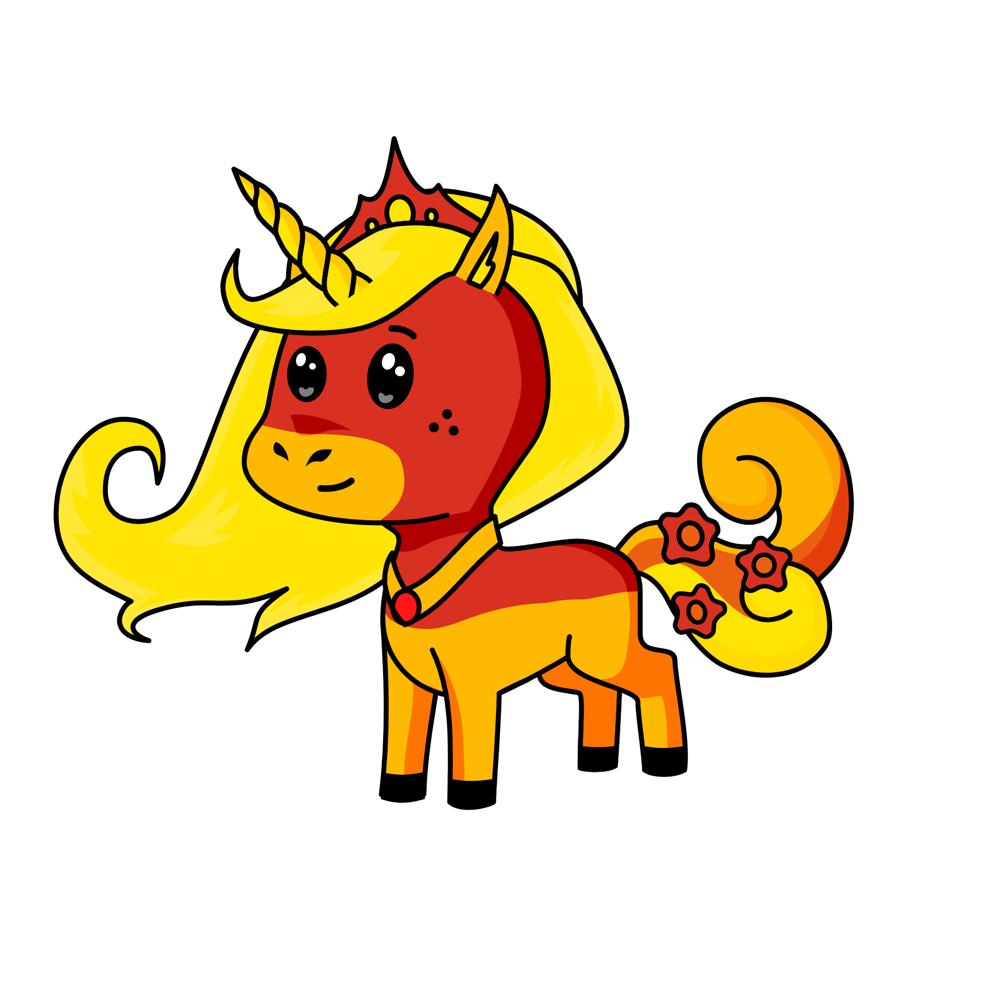 Flame, the unicorn