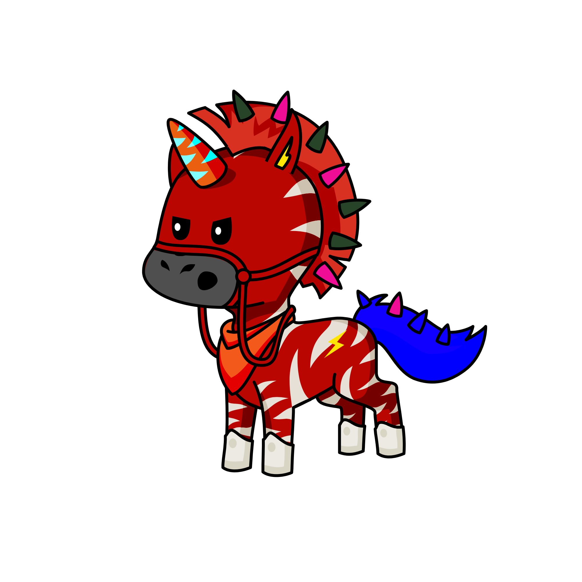 Cool rocket dude, the unicorn