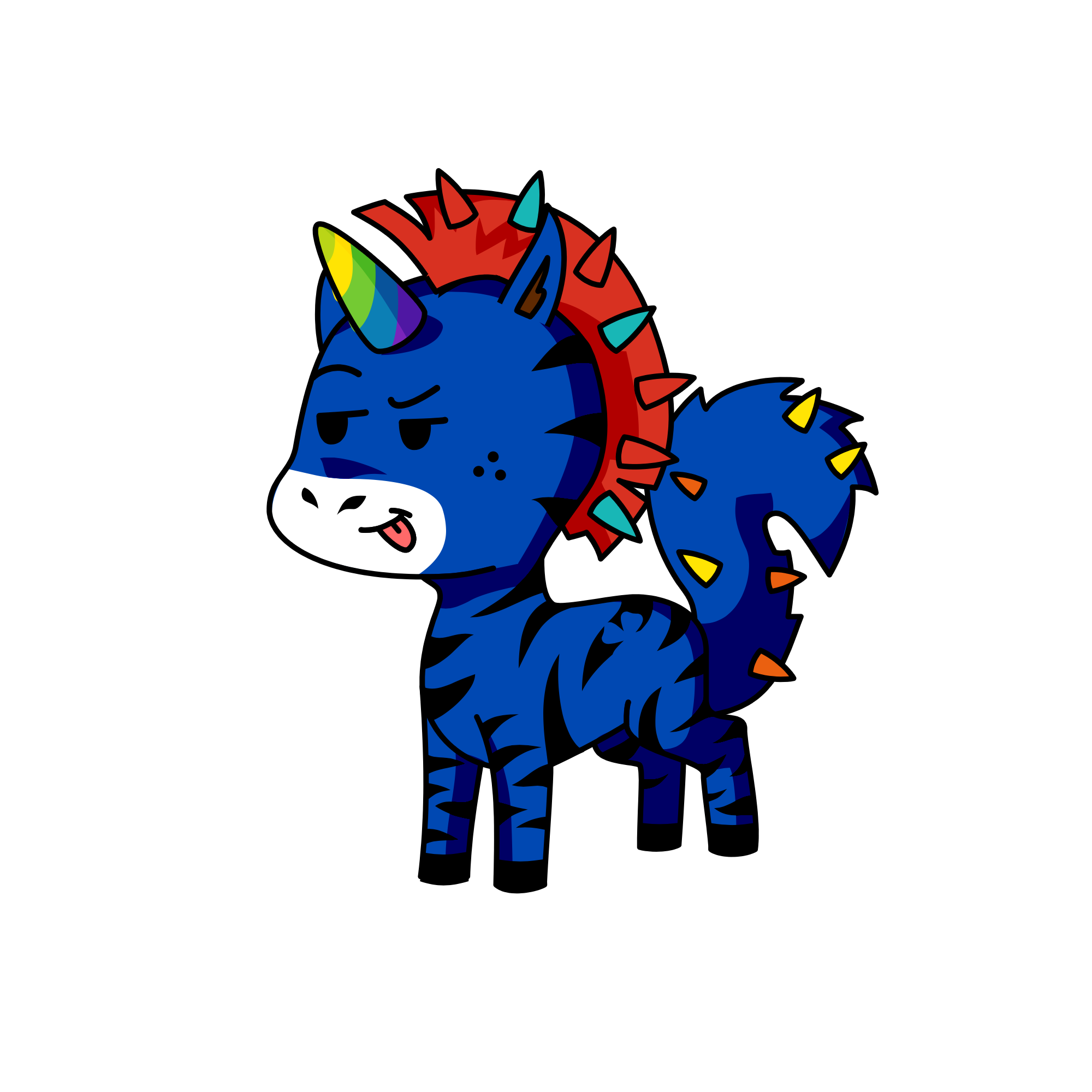 Cool dude, the unicorn